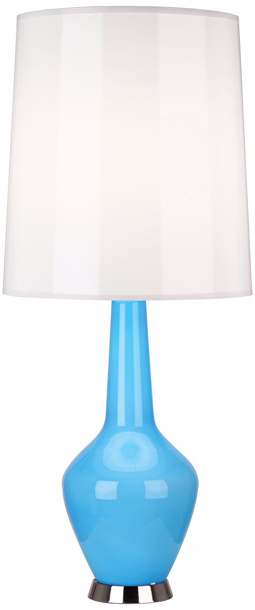 Jonathan Adler Capri Blue Cased Glass Accent Lamp
