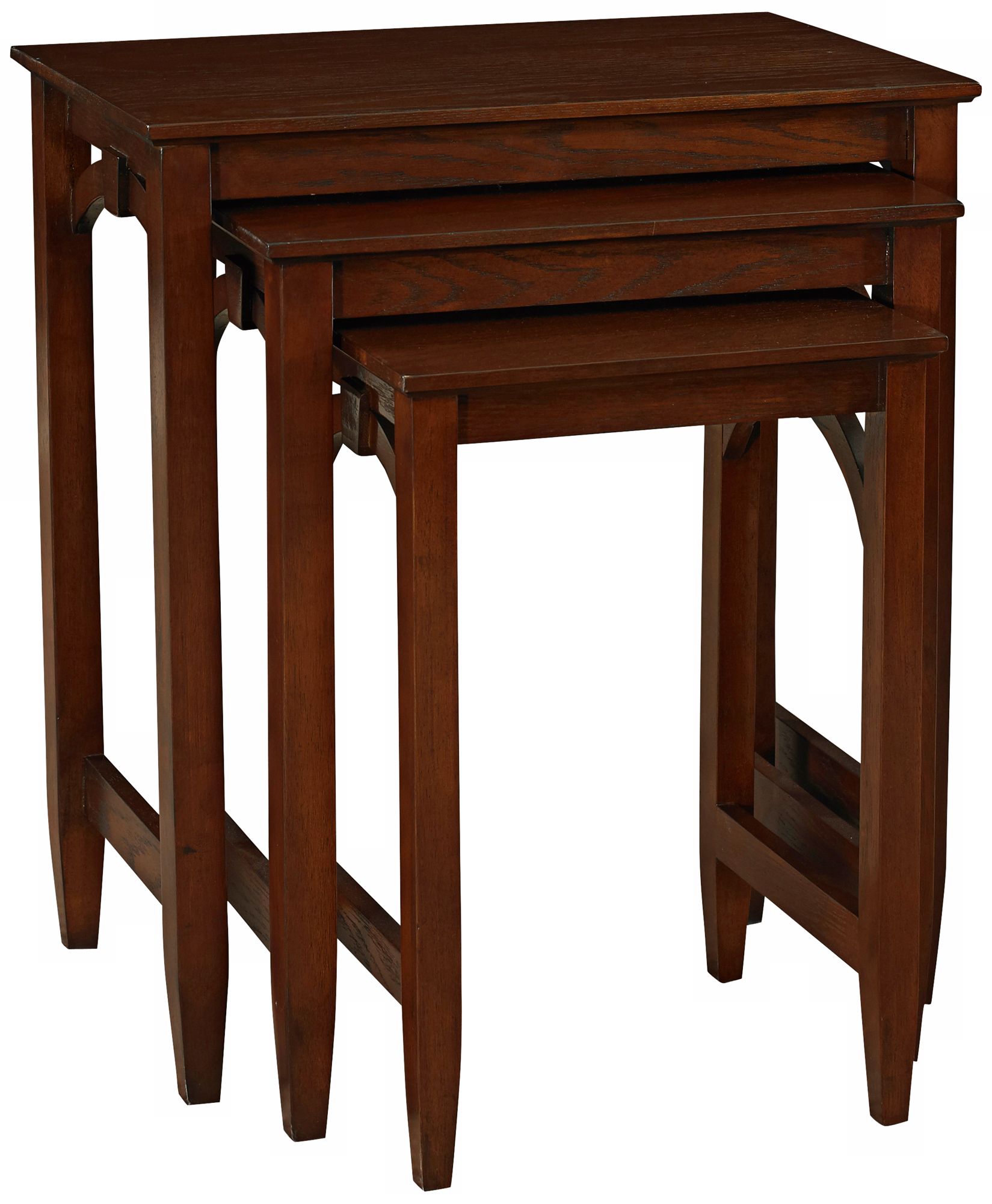 Set of 3 Knox Antique Walnut Nesting Tables