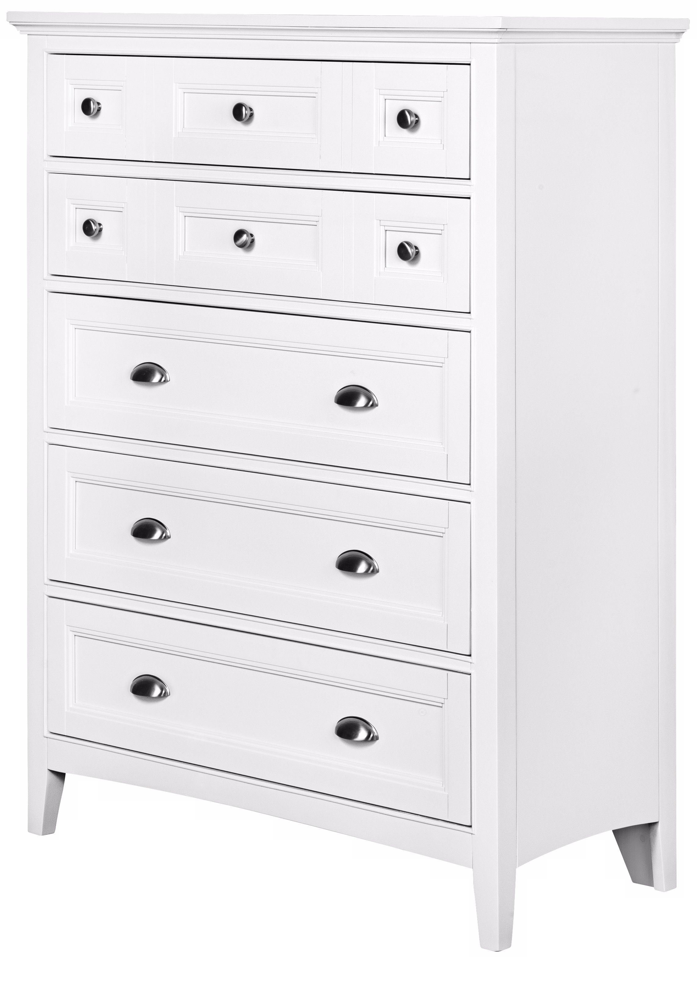 Kenley 5-Drawer White Chest