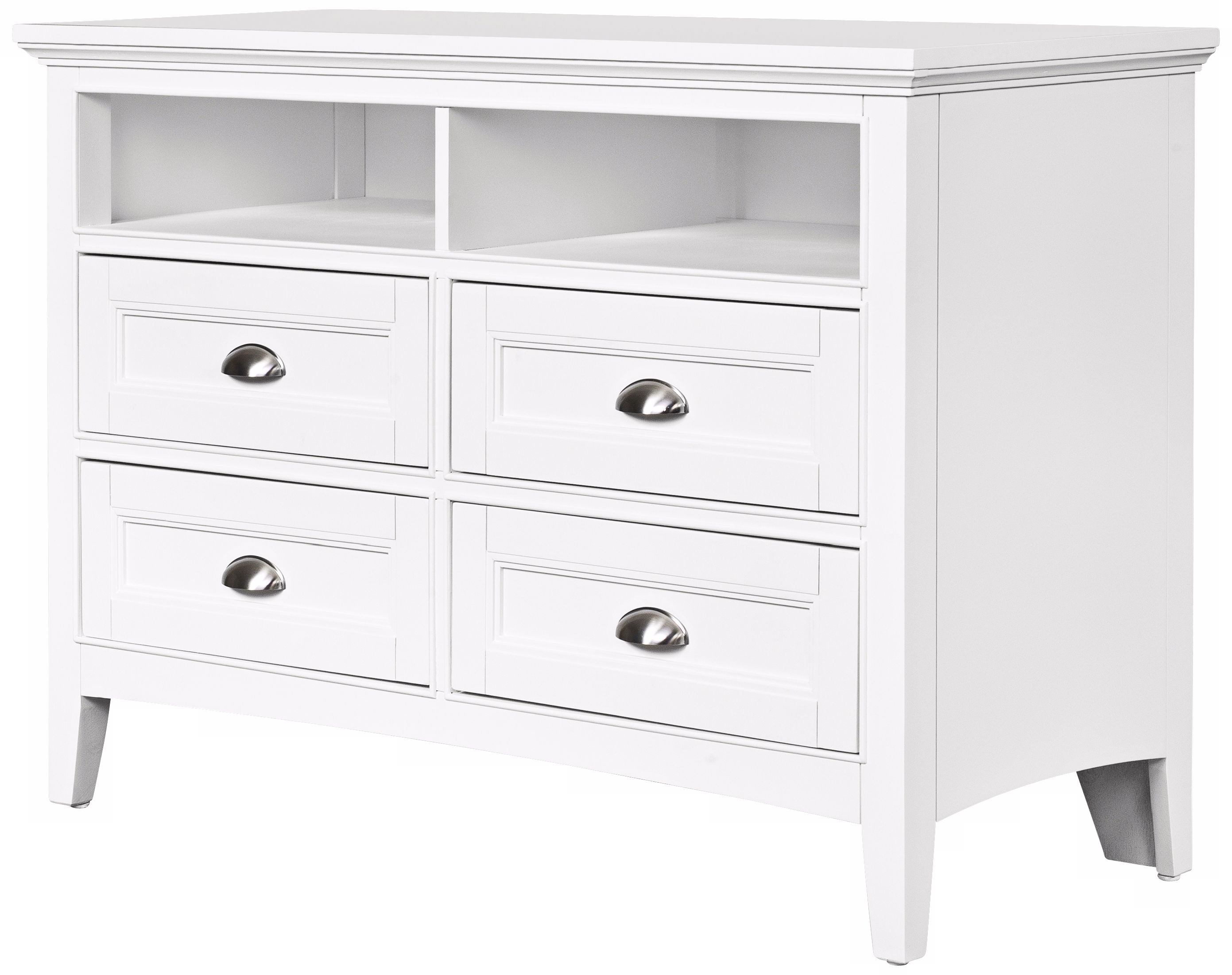 Kenley 4-Drawer White Media Chest