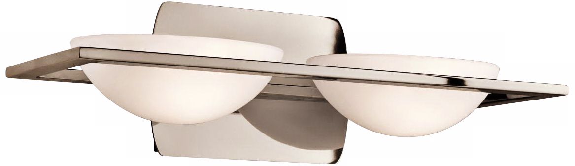 Kichler Imari 18 1/2" Wide White Glass Chrome Bath Light