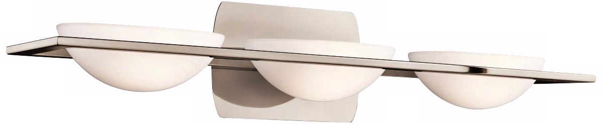 Kichler Imari 27 1/4" Wide White Glass Chrome Bath Light