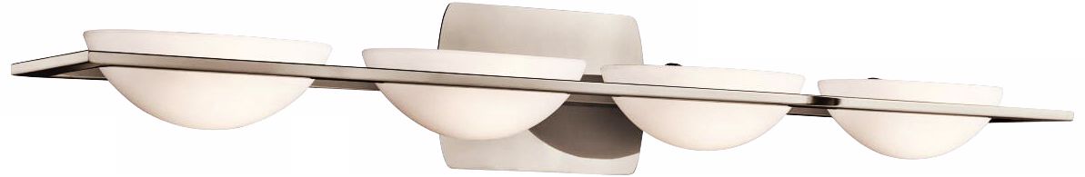 Kichler Imari 36" Wide White Glass and Chrome Bath Light