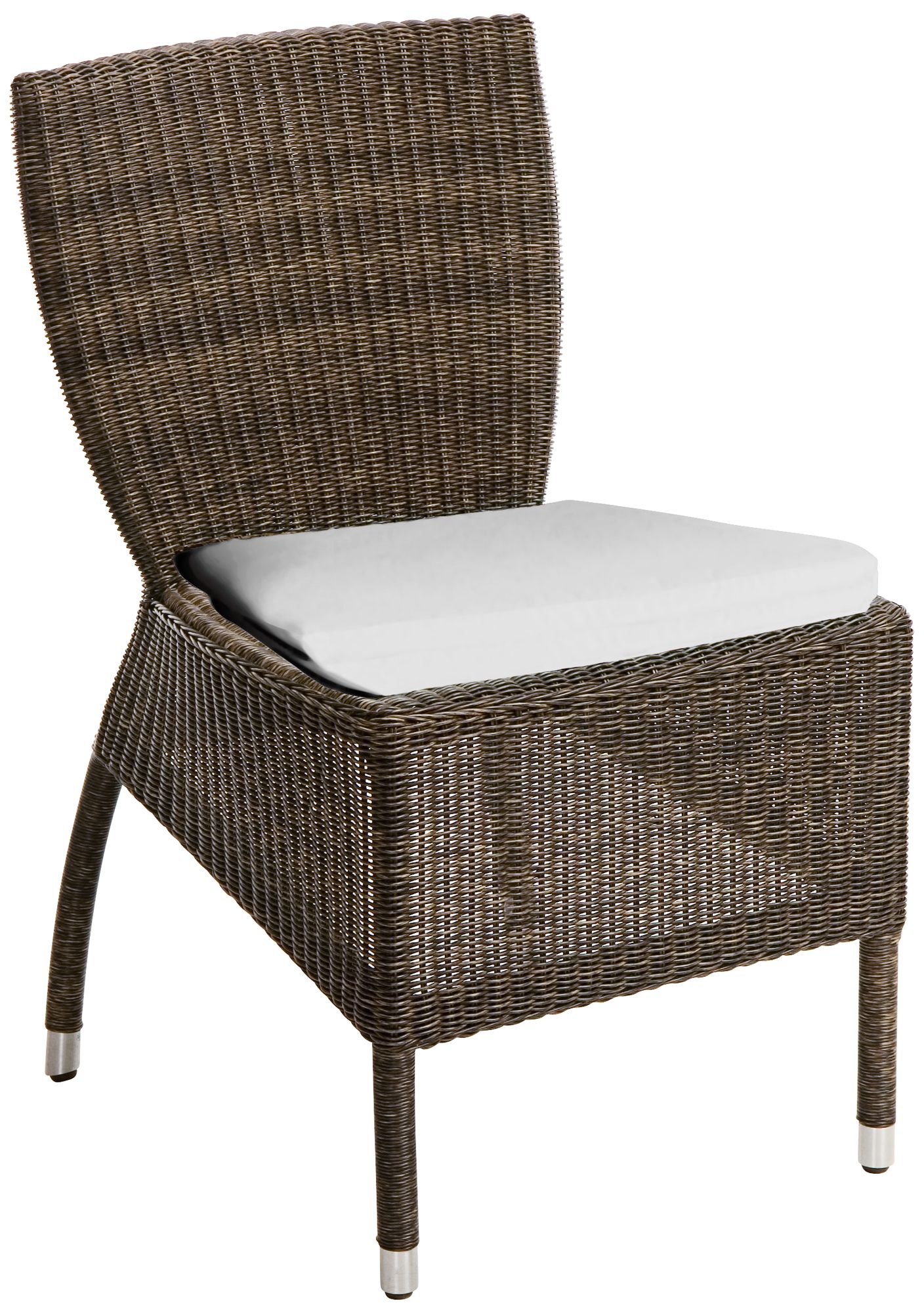Osiris Collection White Armless Outdoor Chair