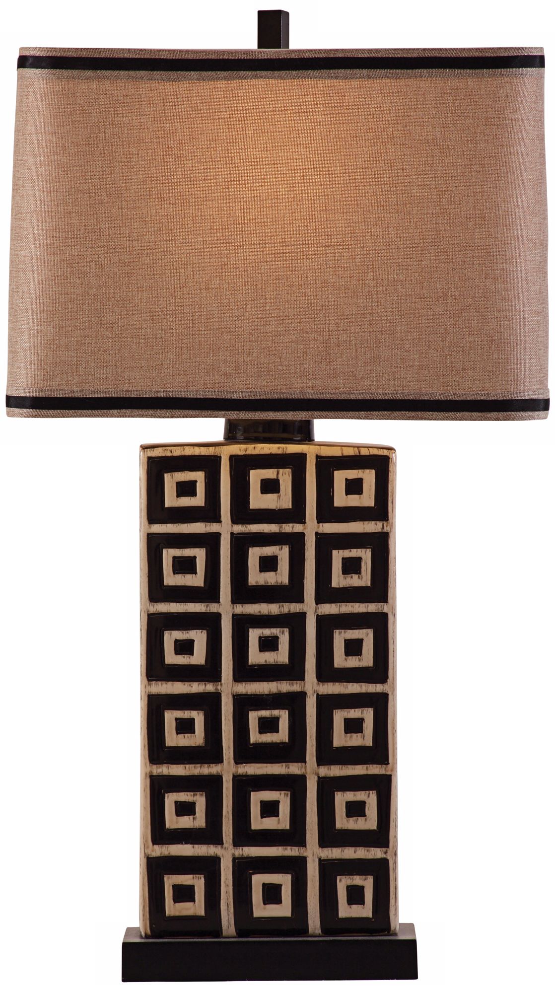 Lakota Black and Tan Ceramic Table Lamp