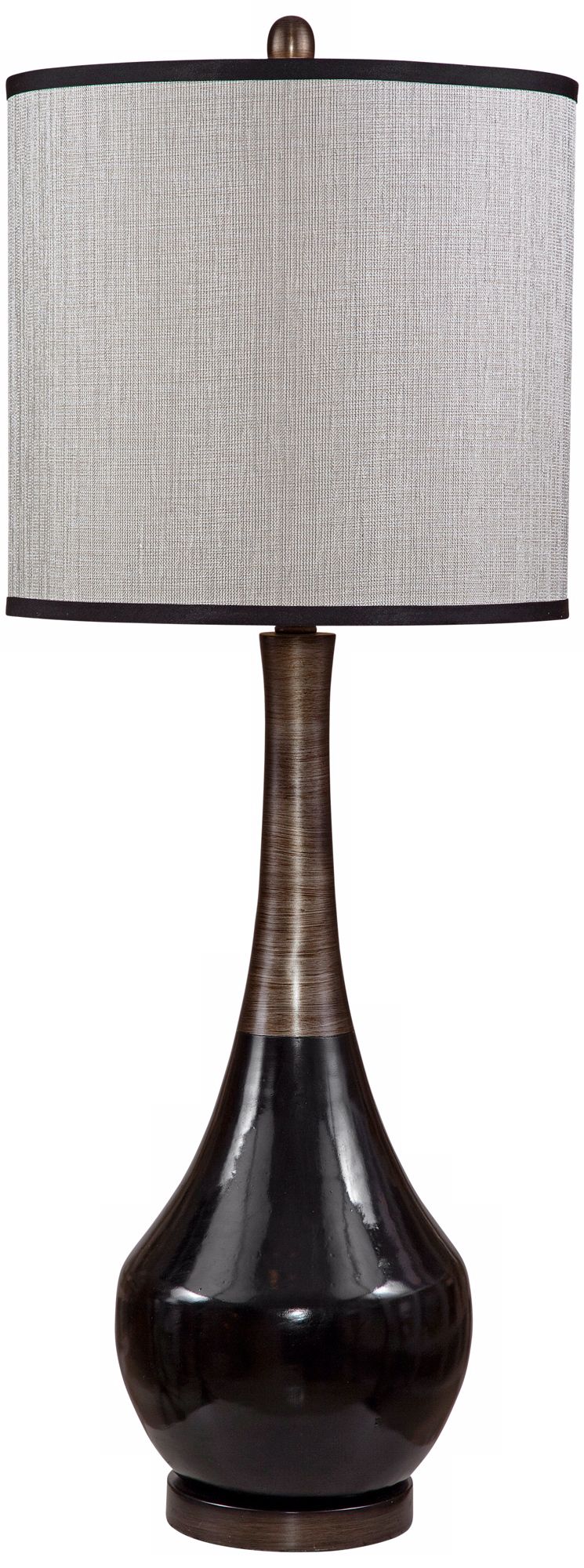 Babson Black and Antique Silver Table Lamp