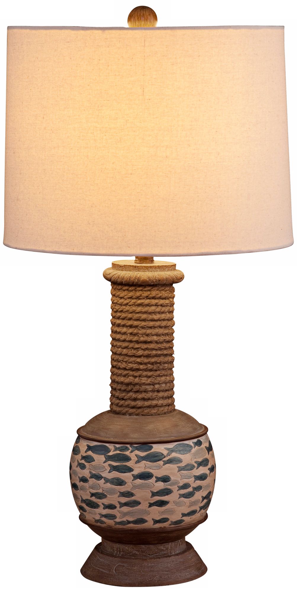 Gulfstream Cream and Blue Table Lamp