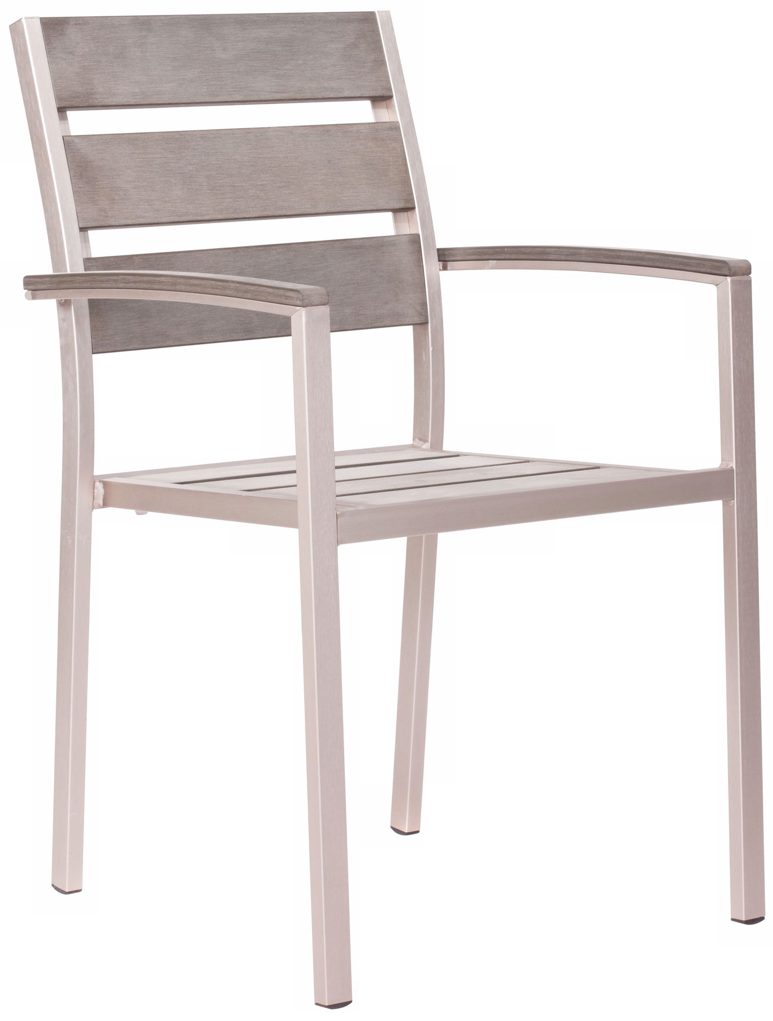 Zuo Metropolitan Aluminum Slate Outdoor Armchair