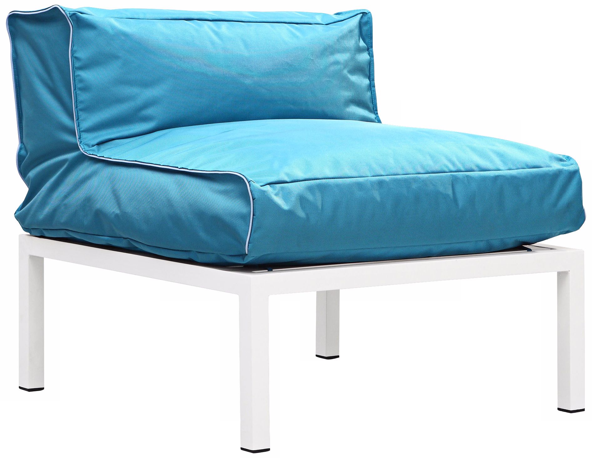 Zuo Copacabana Outdoor Turquoise Modular Middle Seat