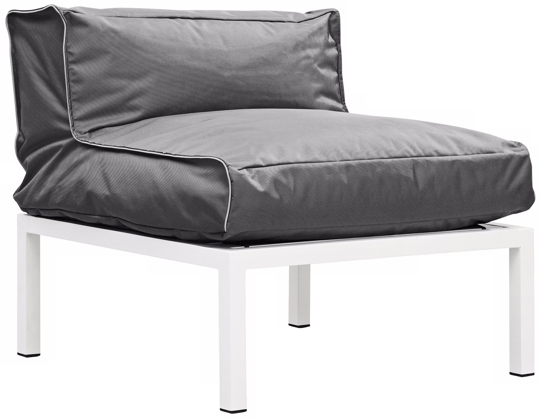 Zuo Copacabana Outdoor Light Gray Modular Middle Seat