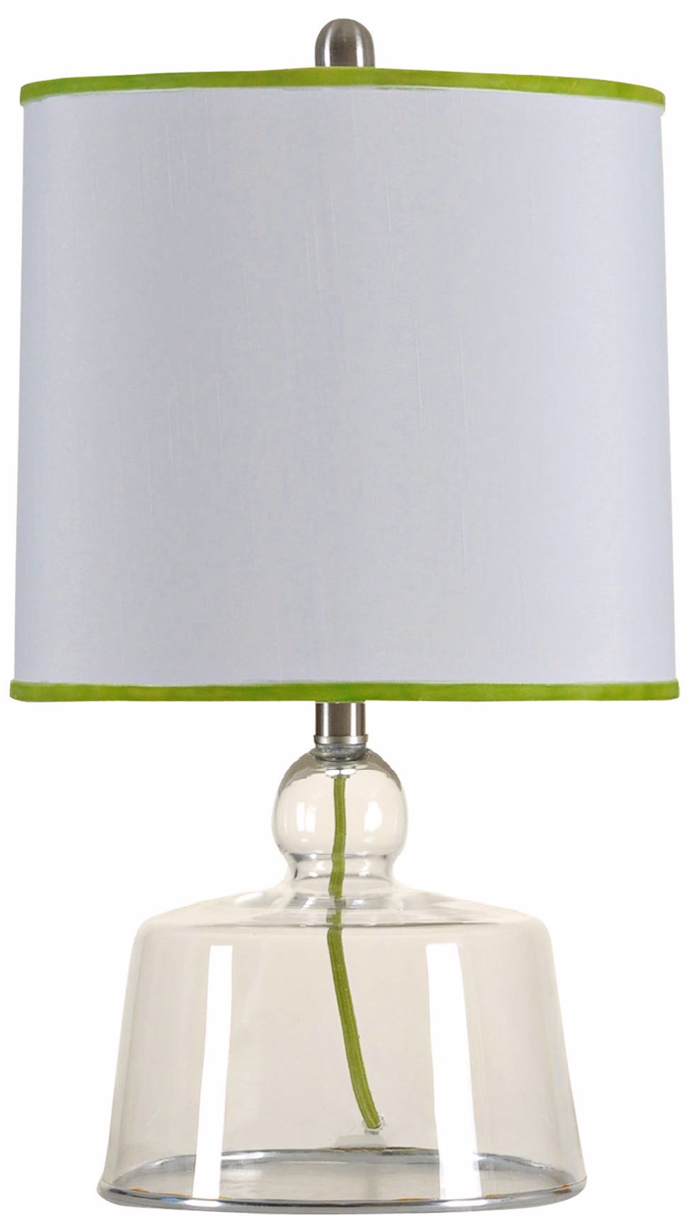 Clairmont Green Shade Clear Glass Table Lamp