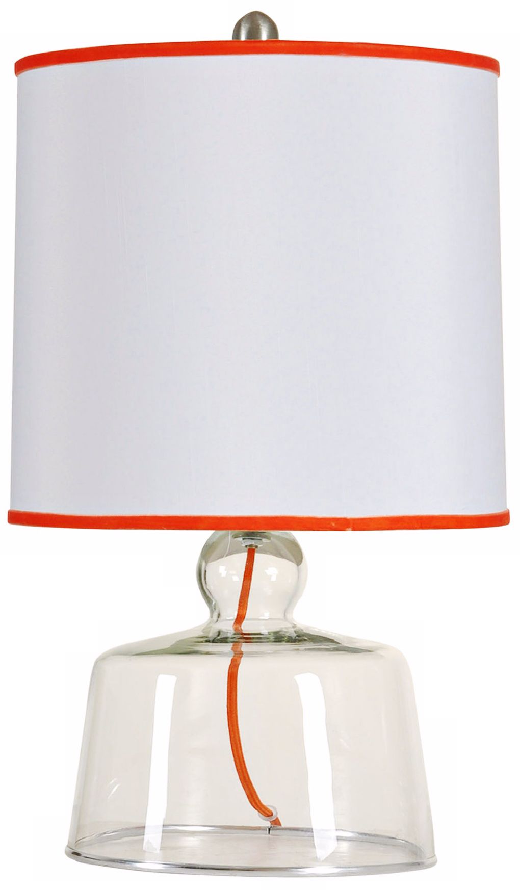 Clairmont Pink Shade Clear Glass Table Lamp