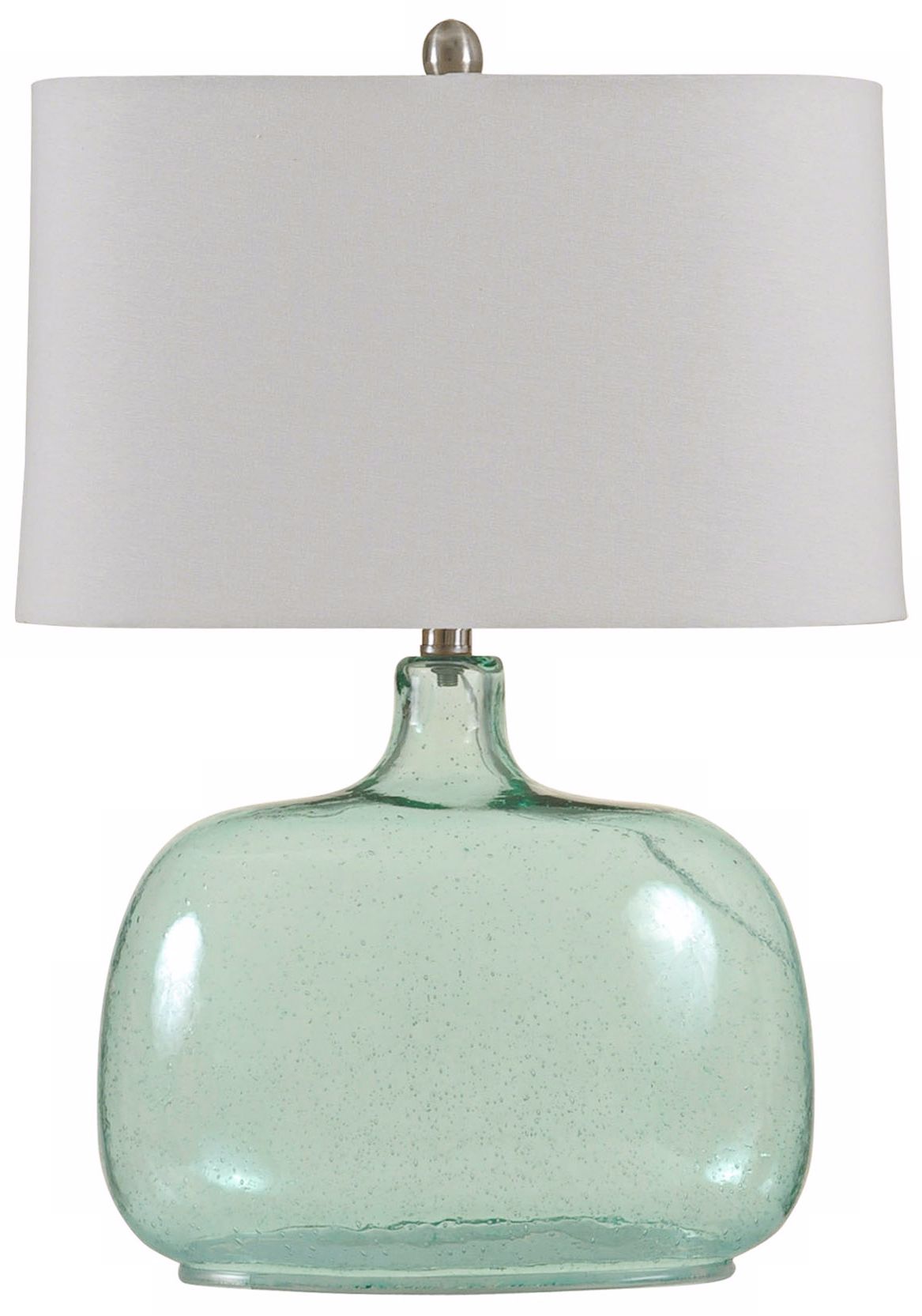 Brentford Seeded Teal Glass Table Lamp