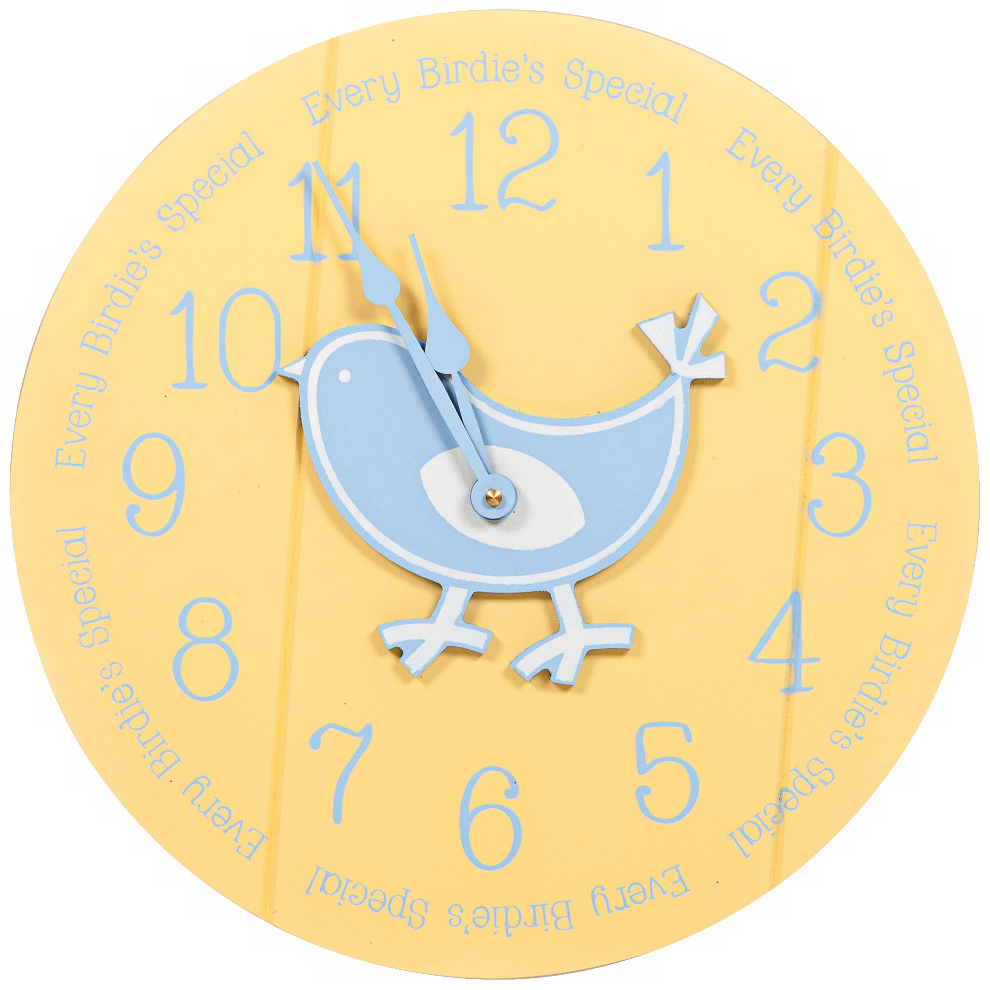 Bird 14" Wide Yellow Children's Wall Clock