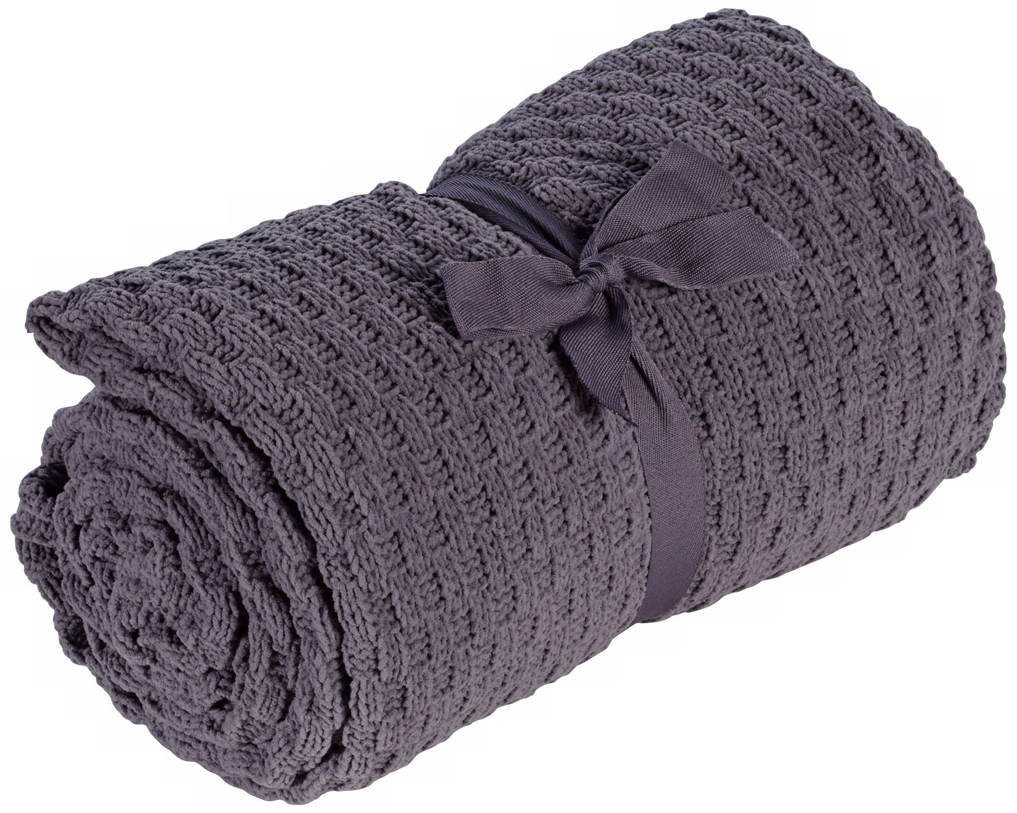 English Gray Chenille Throw Blanket