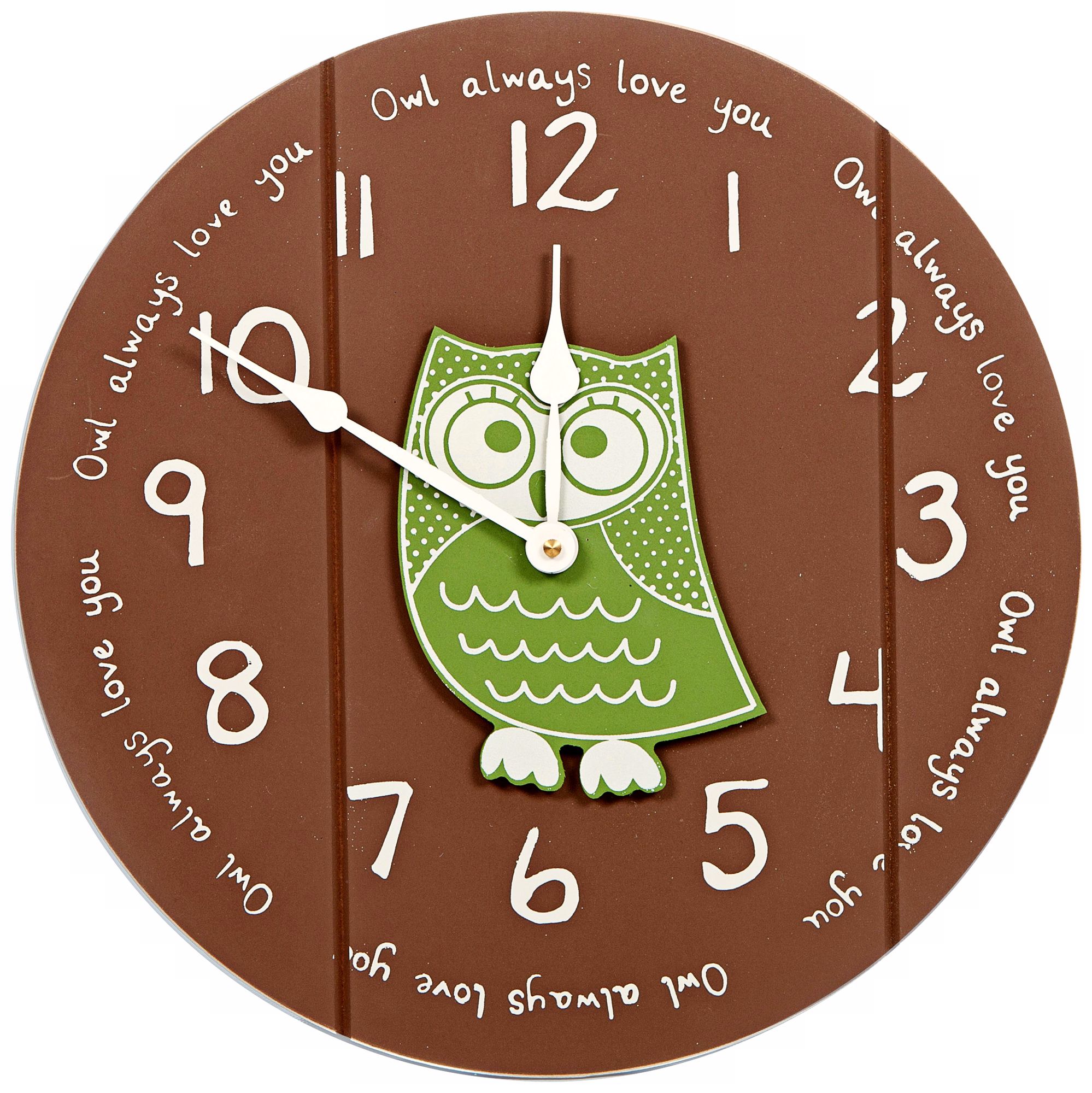 Owl Always Love You 14" Wide Funky Children's Wall Clock