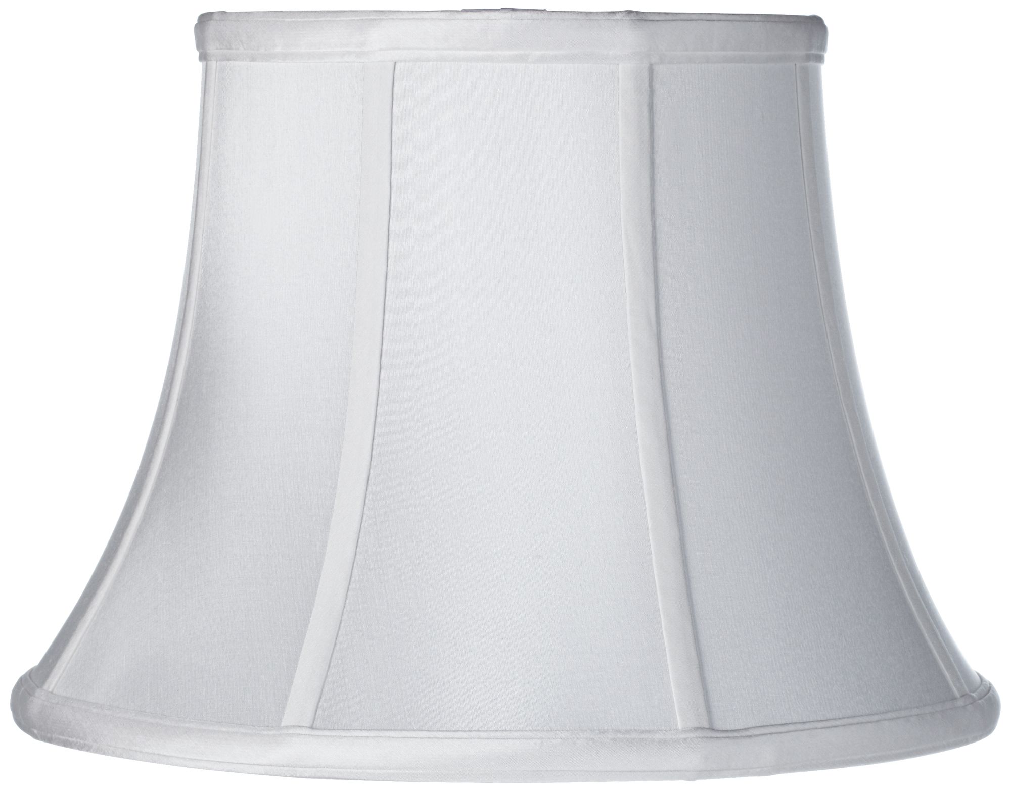 White Silk Dupioni Modified Bell Shade 8x13x9.5 (Spider)