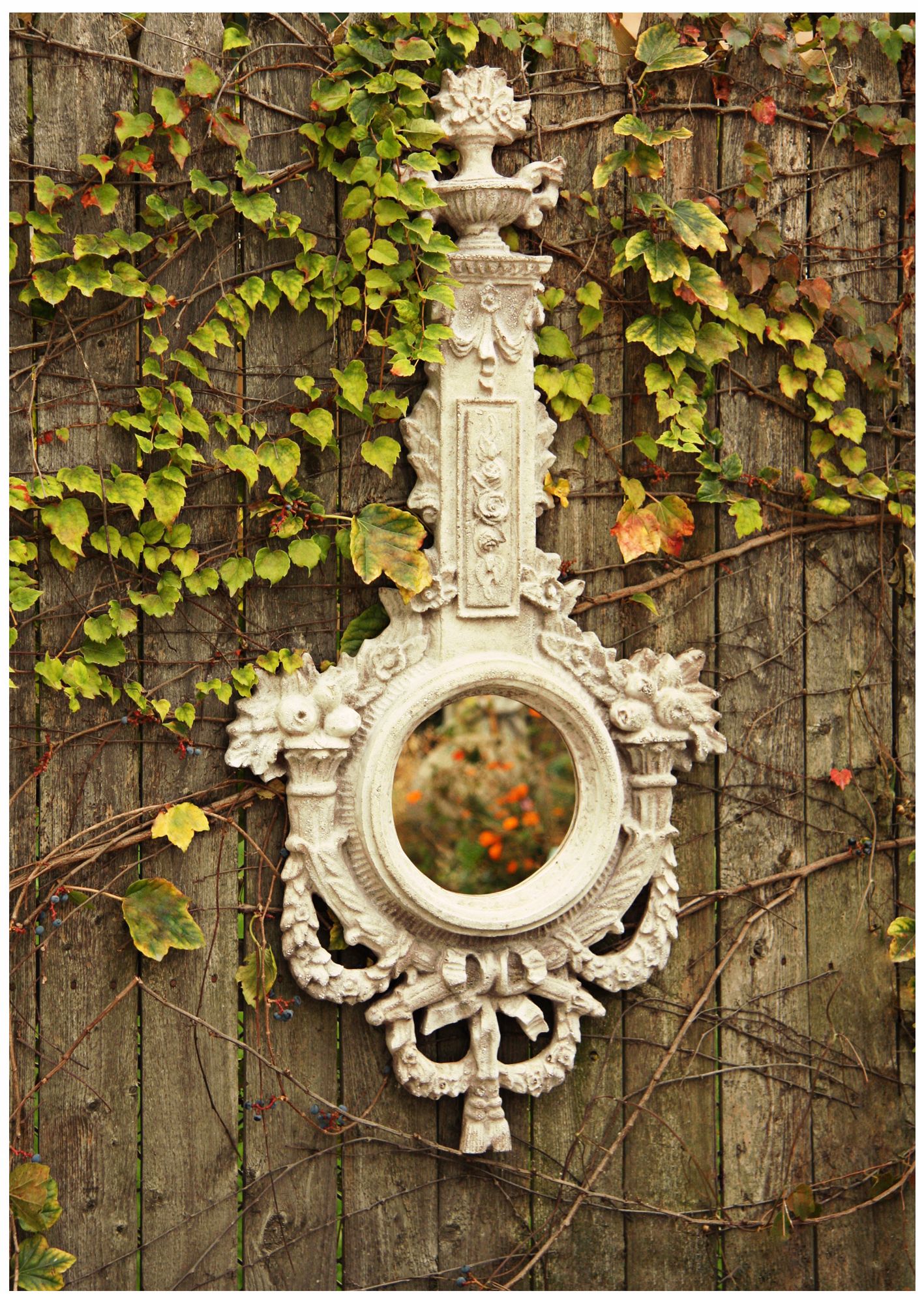 Discipline 37" High Outdoor Hanging Mirror Sculpture