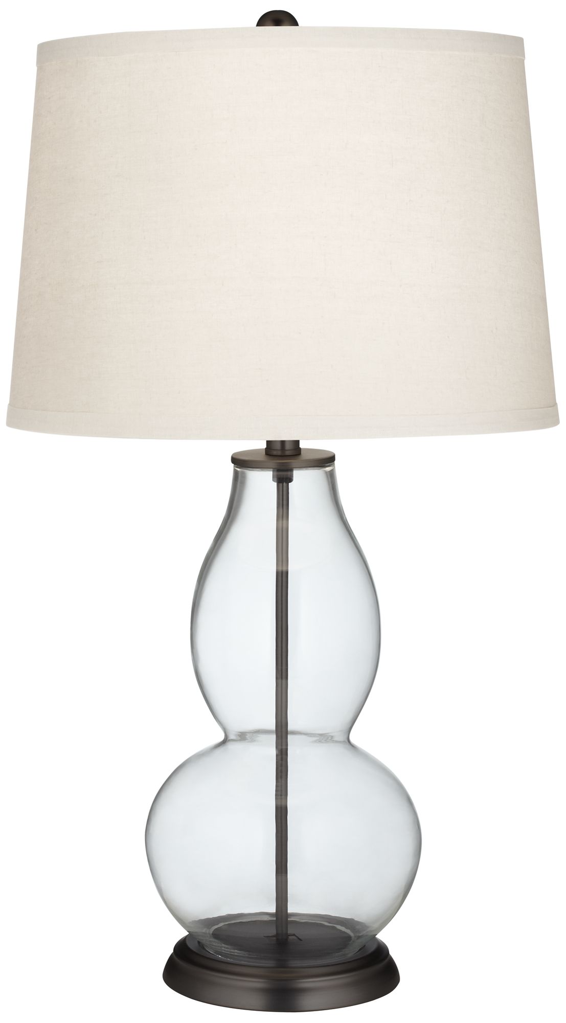 Fillable Clear Glass Double Gourd Table Lamp