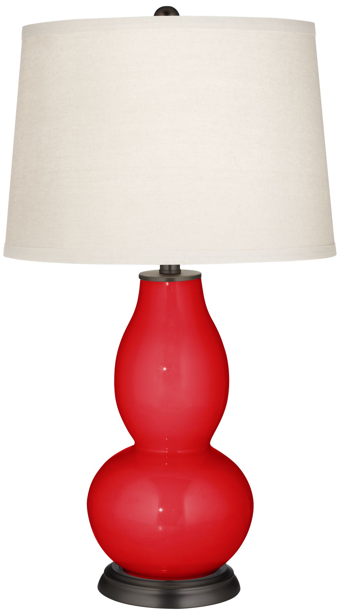 Bright Red Double Gourd Table Lamp