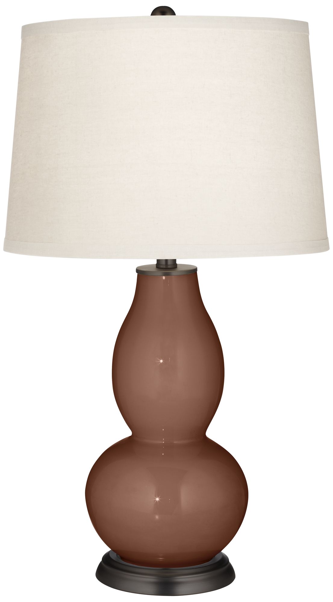 Rugged Brown Double Gourd Table Lamp