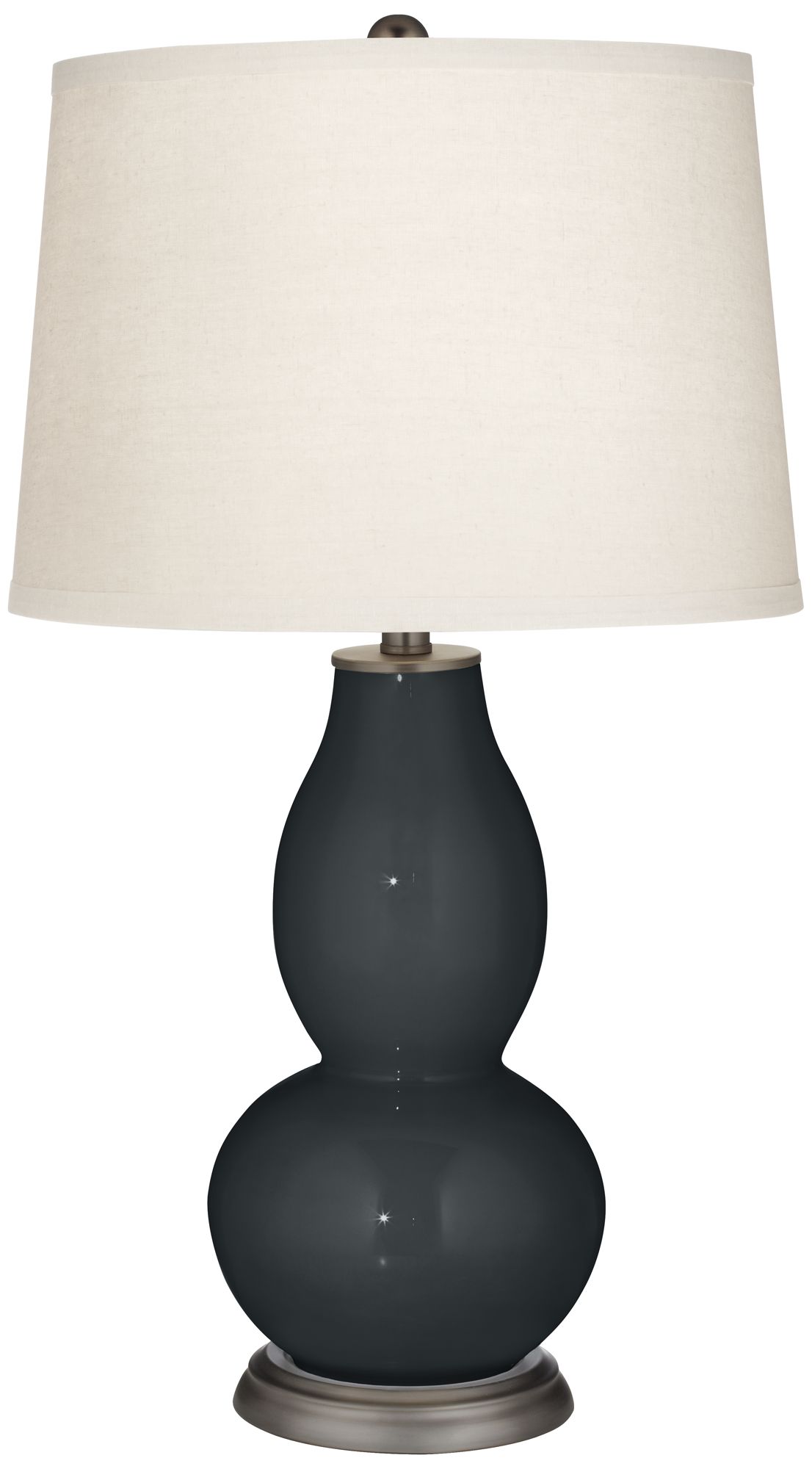 Black of Night Double Gourd Table Lamp