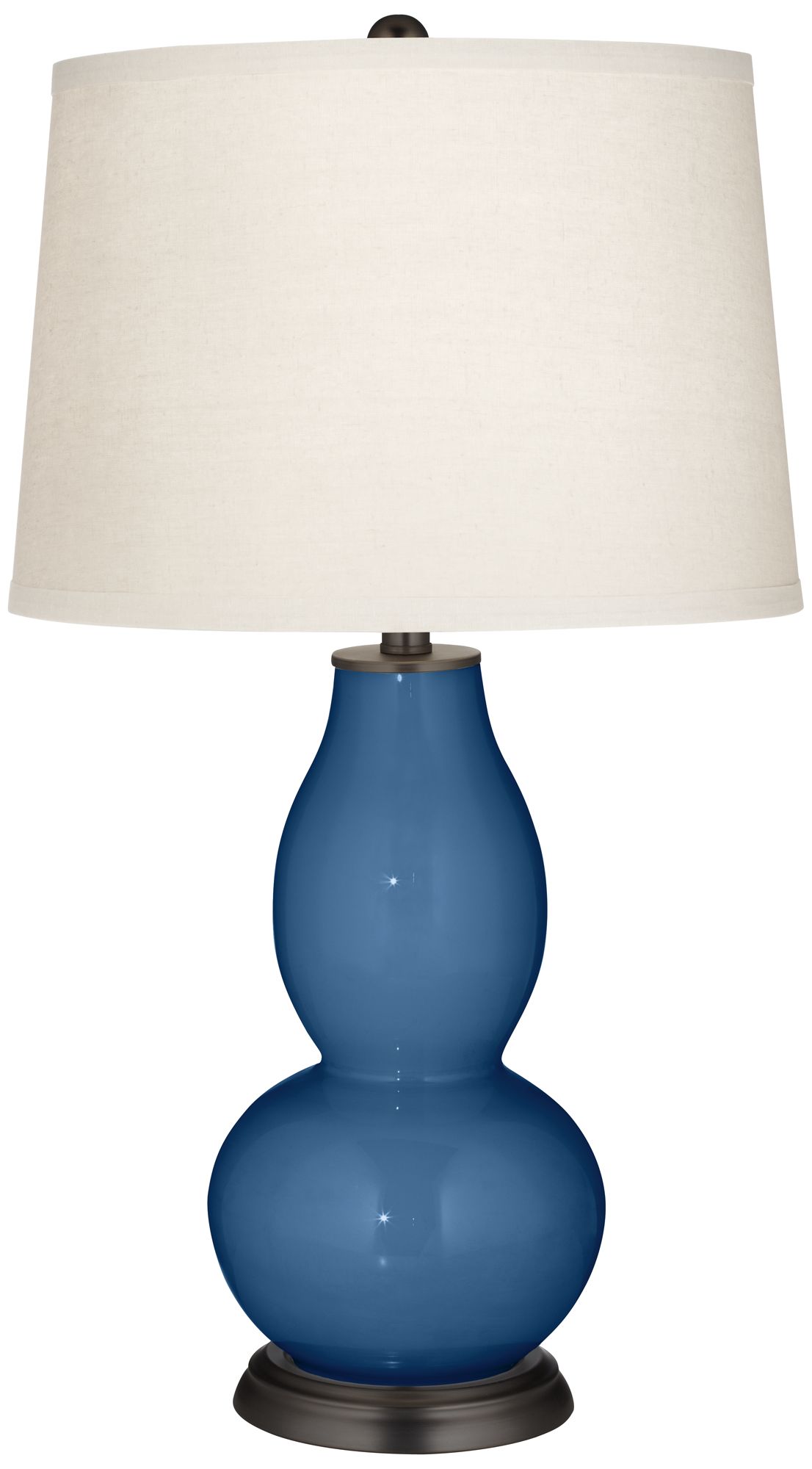 Regatta Blue Double Gourd Table Lamp