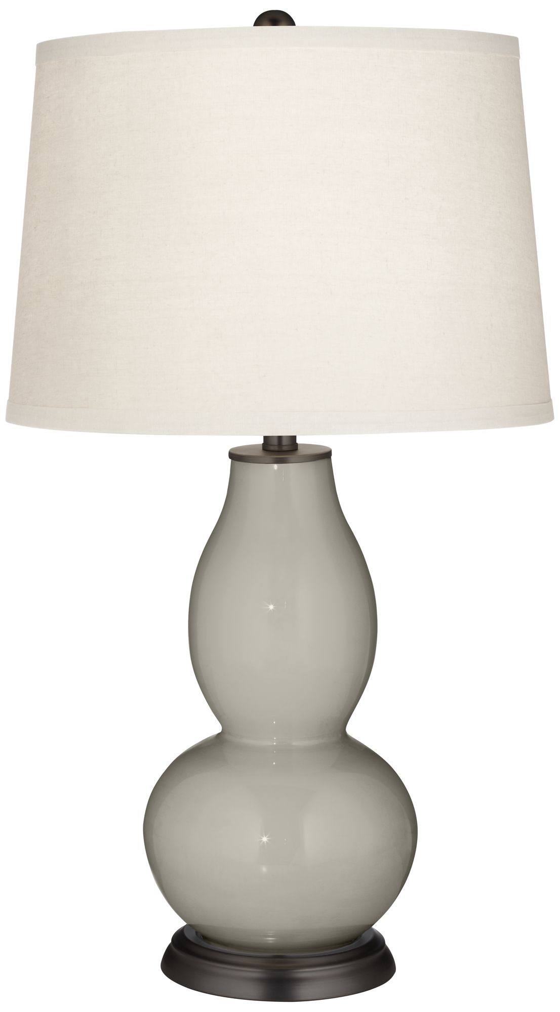 Requisite Gray Double Gourd Table Lamp