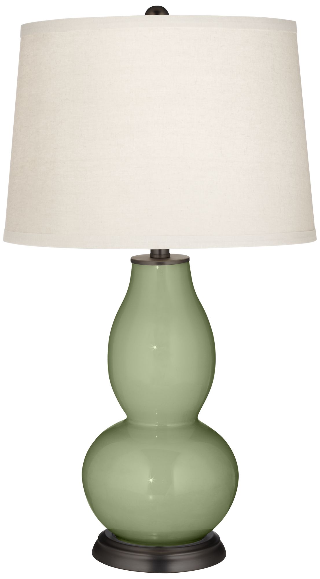 Majolica Green Double Gourd Table Lamp