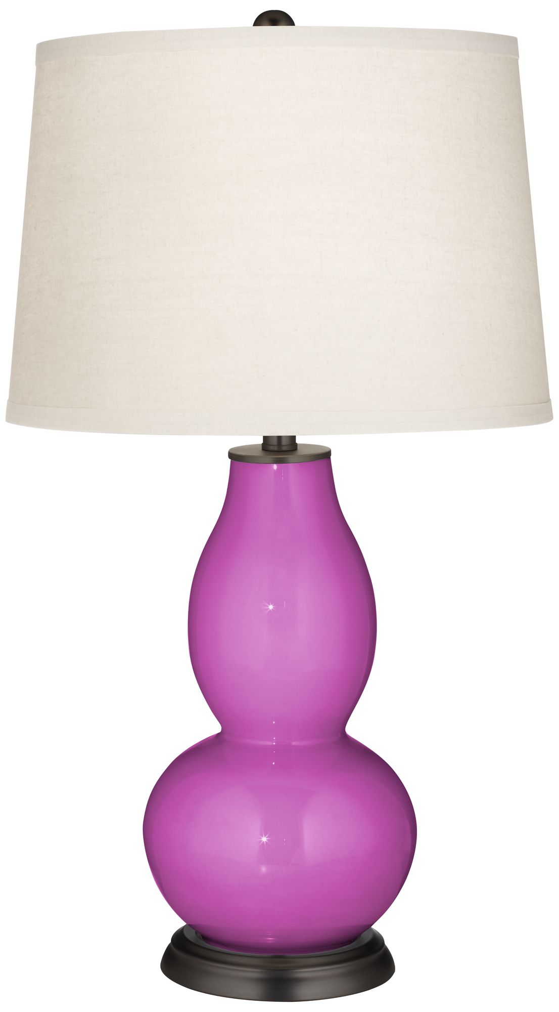 Peony Purple Double Gourd Table Lamp