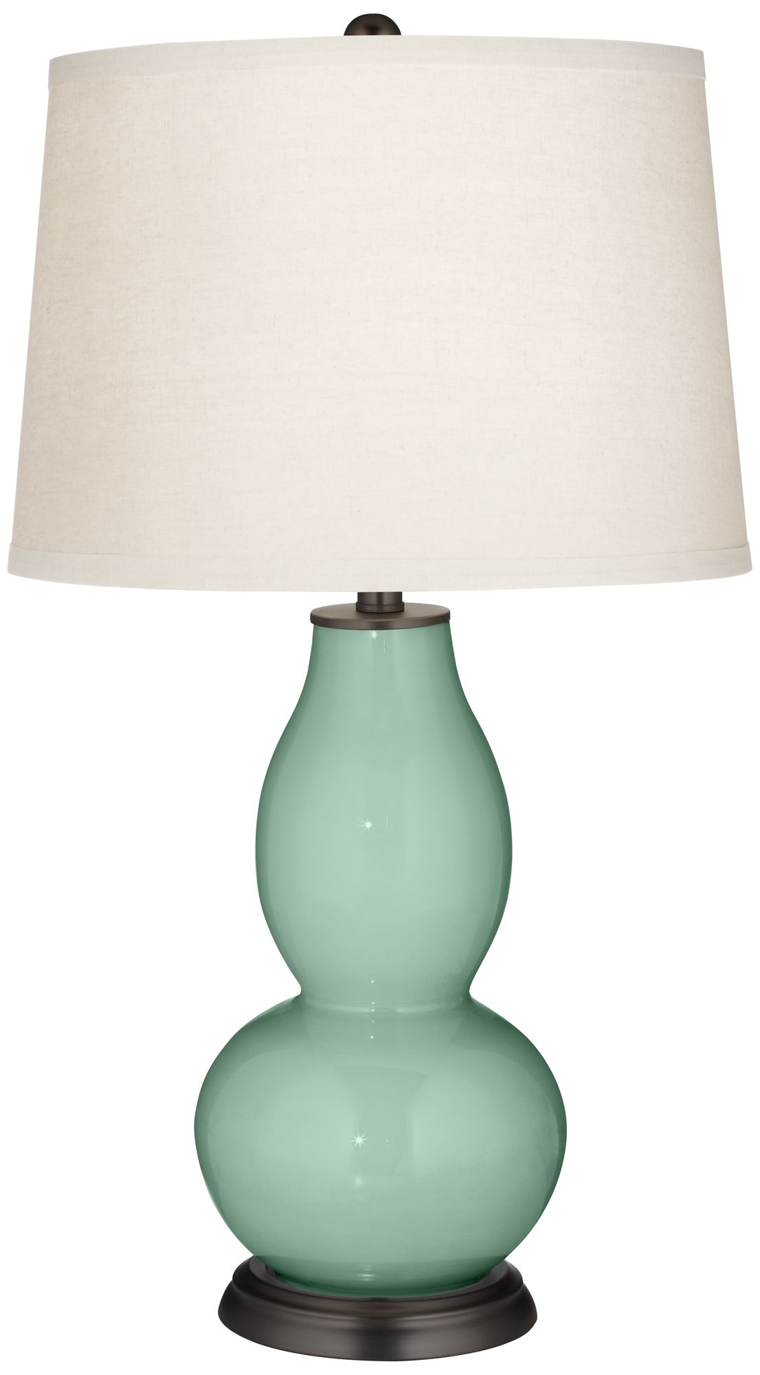 Grayed Jade Double Gourd Table Lamp