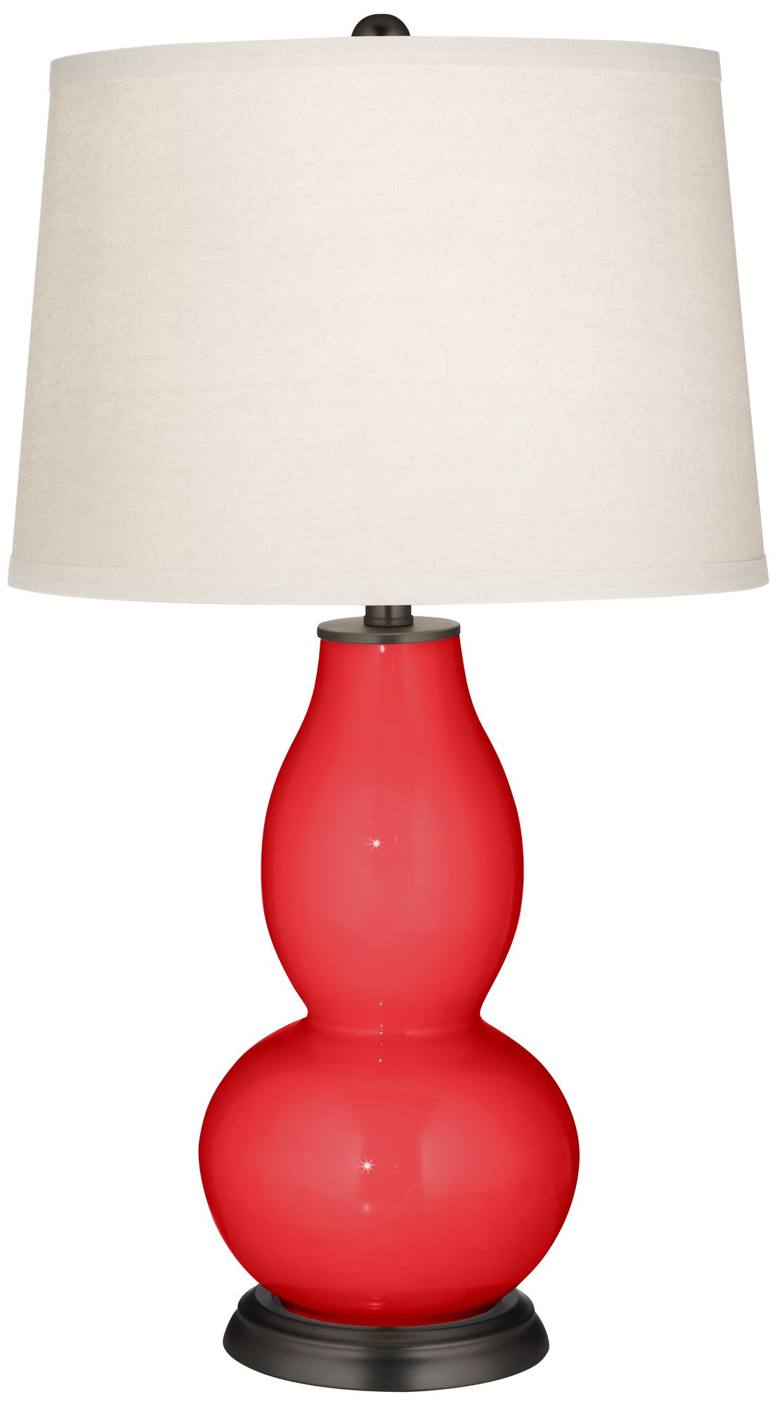 Poppy Red Double Gourd Table Lamp