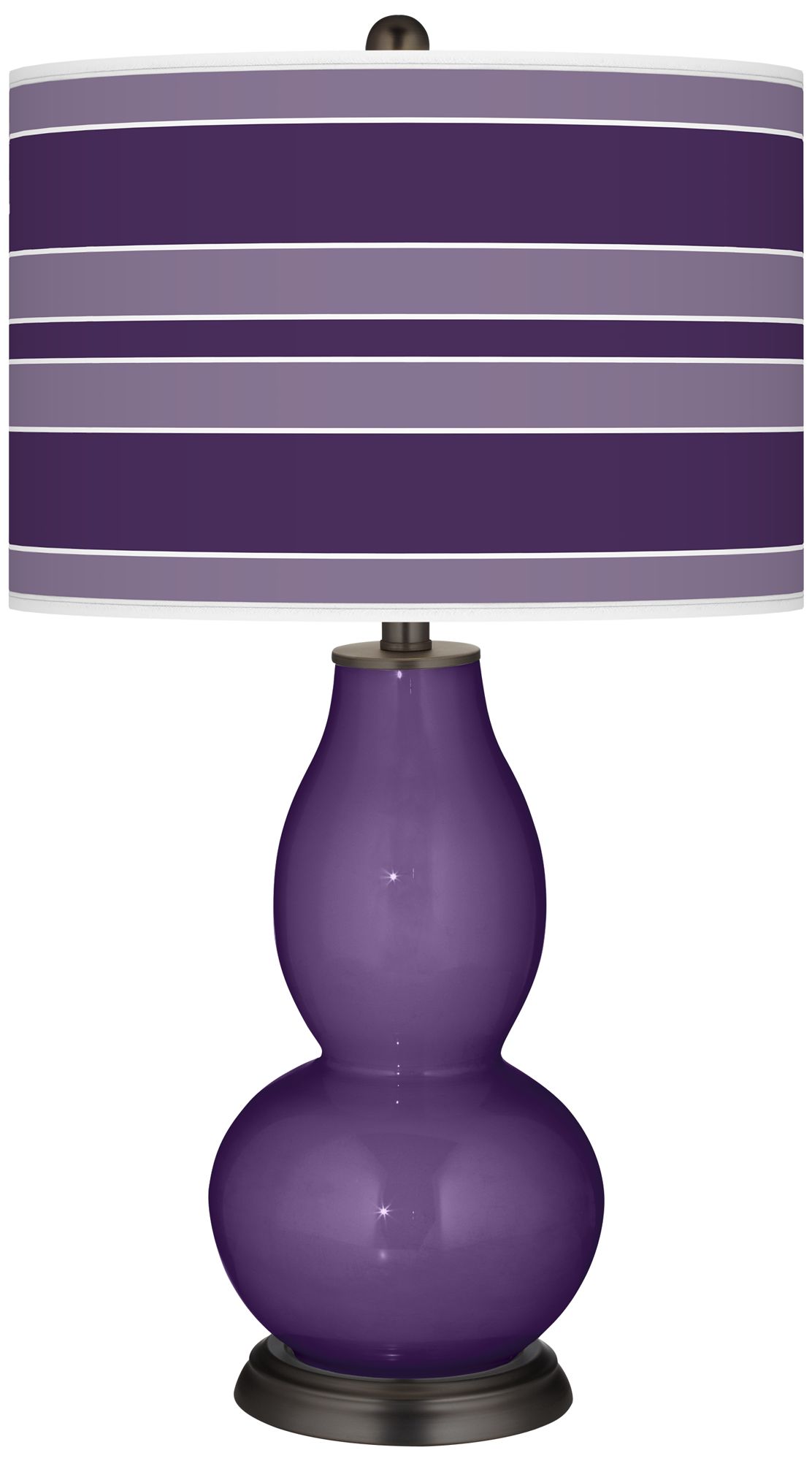 Acai  Bold Stripe Double Gourd Table Lamp
