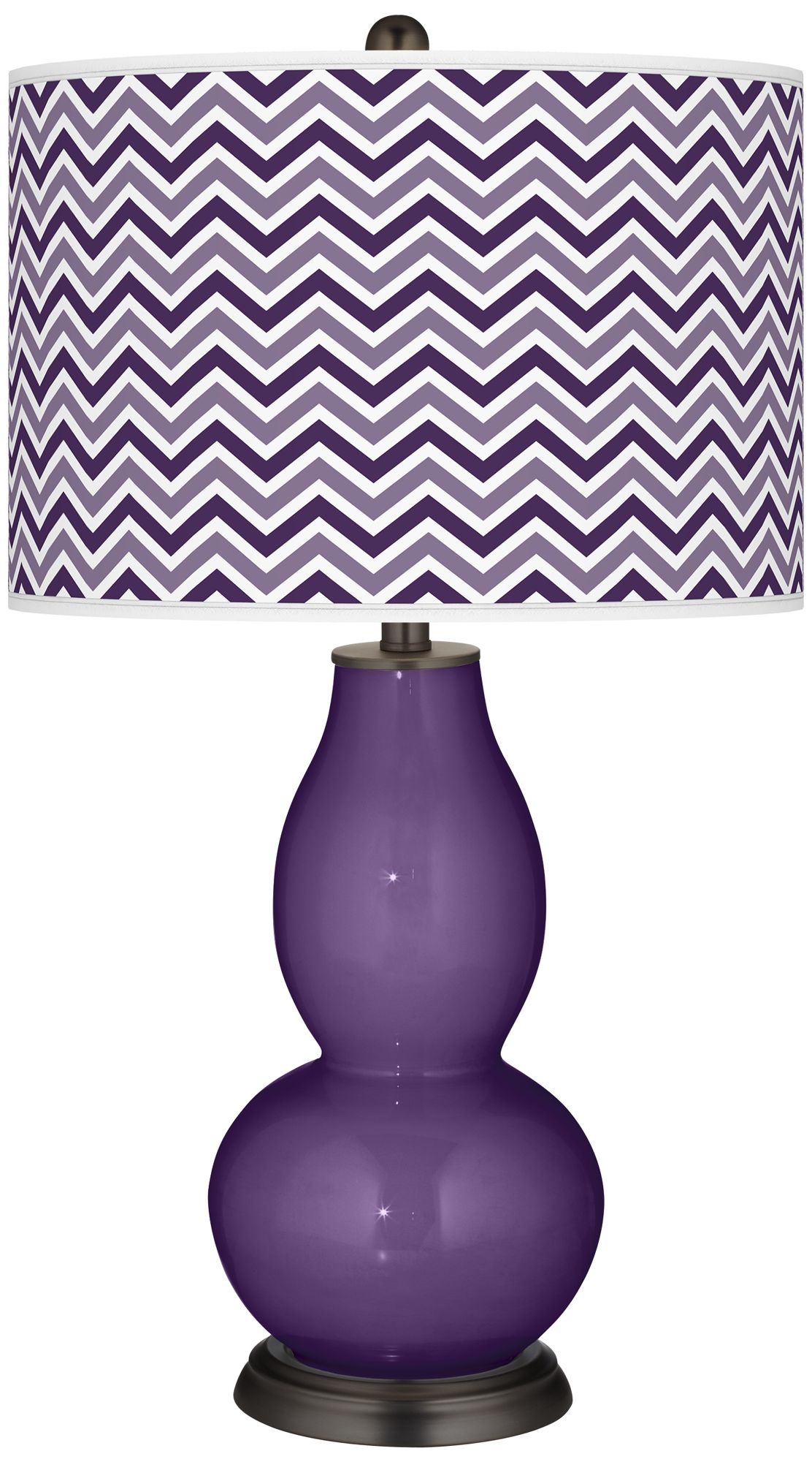 Acai  Narrow Zig Zag Double Gourd Table Lamp