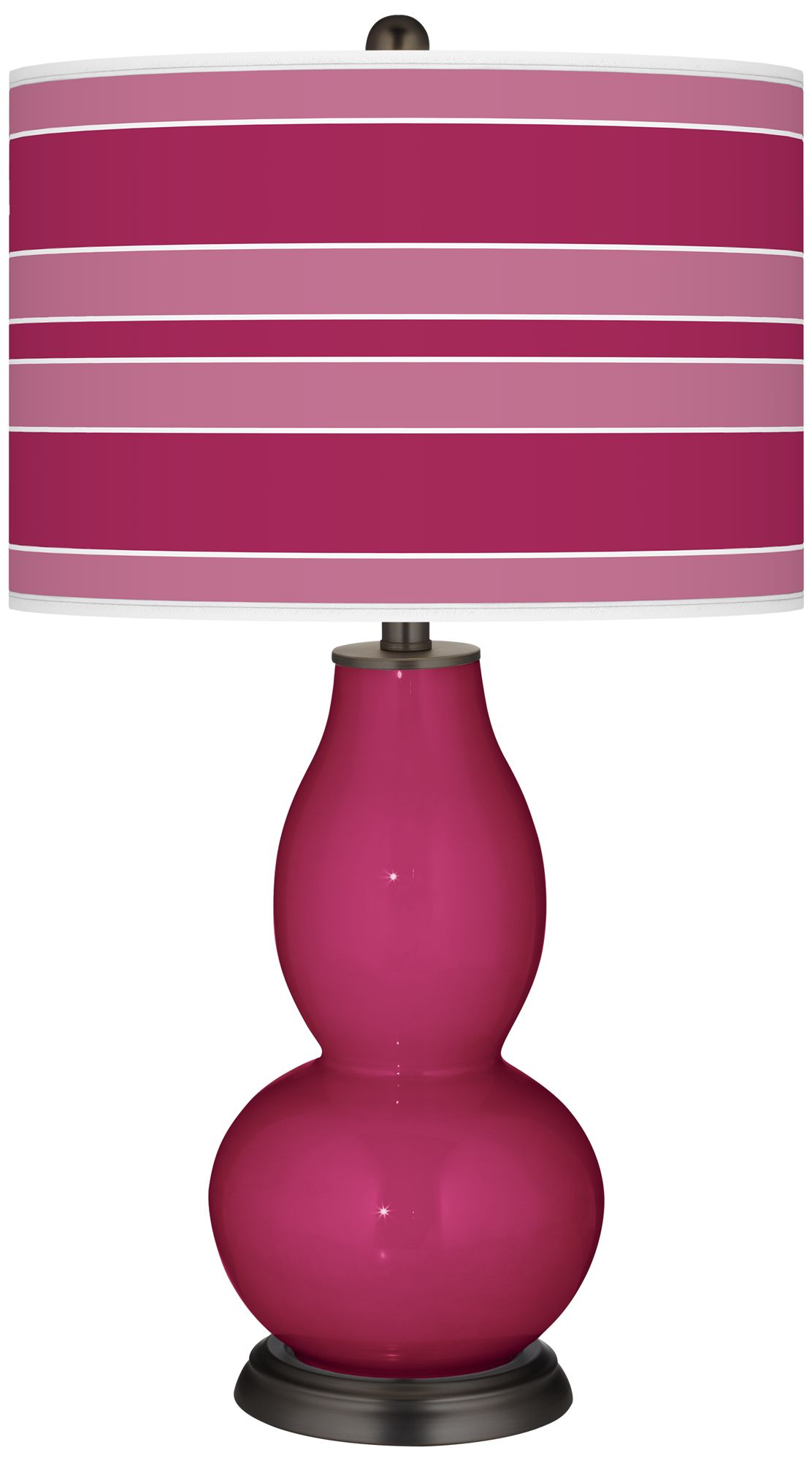 Vivacious Bold Stripe Double Gourd Table Lamp