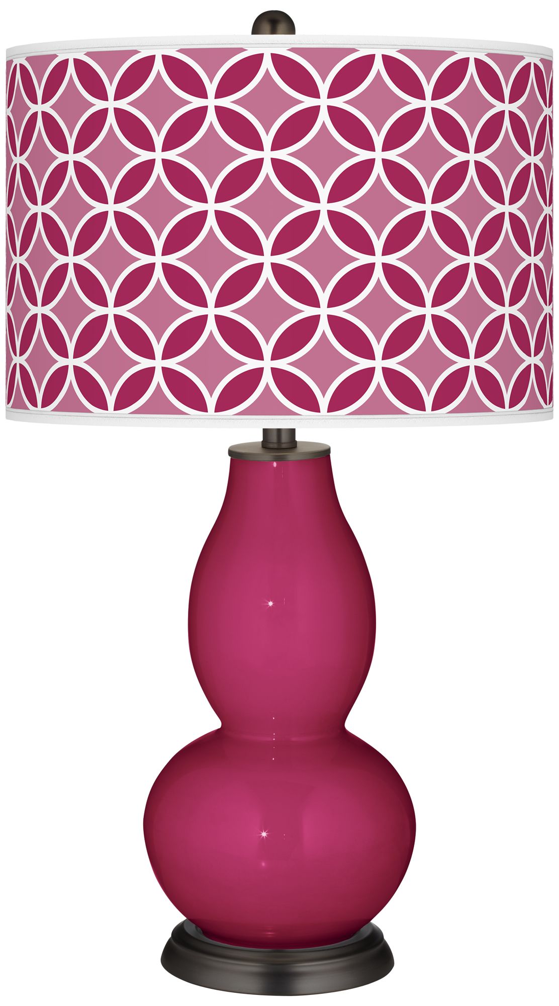 Vivacious Circle Rings Double Gourd Table Lamp