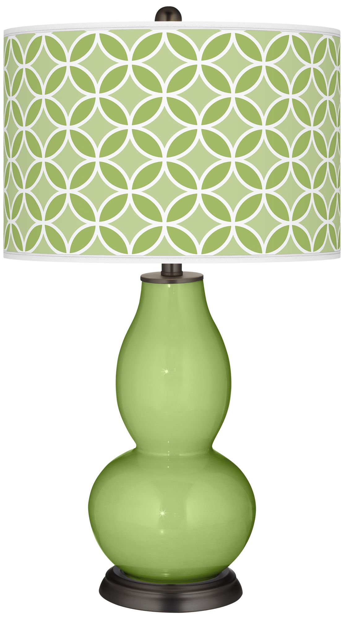 Lime Rickey Circle Rings Double Gourd Table Lamp