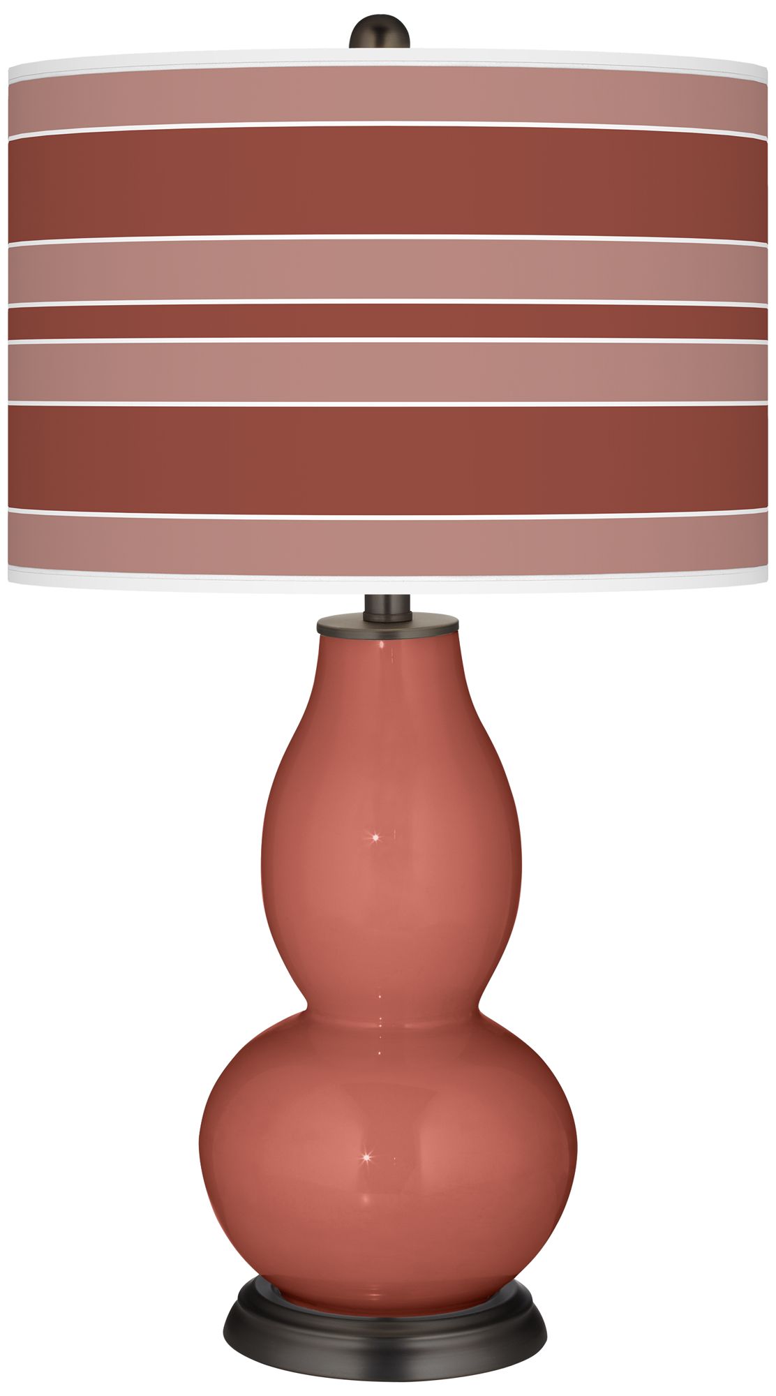 Brick Paver Bold Stripe Double Gourd Table Lamp
