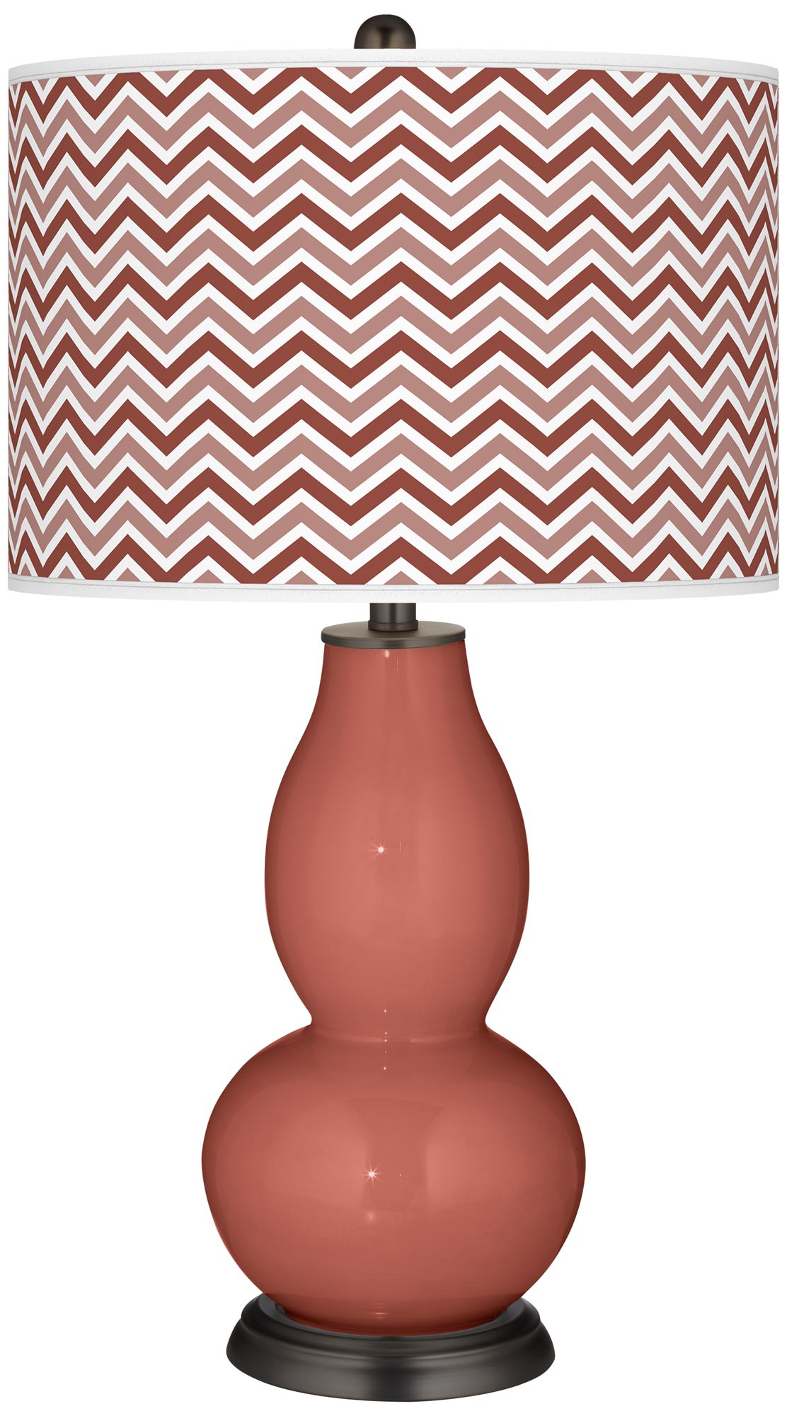 Brick Paver Narrow Zig Zag Double Gourd Table Lamp