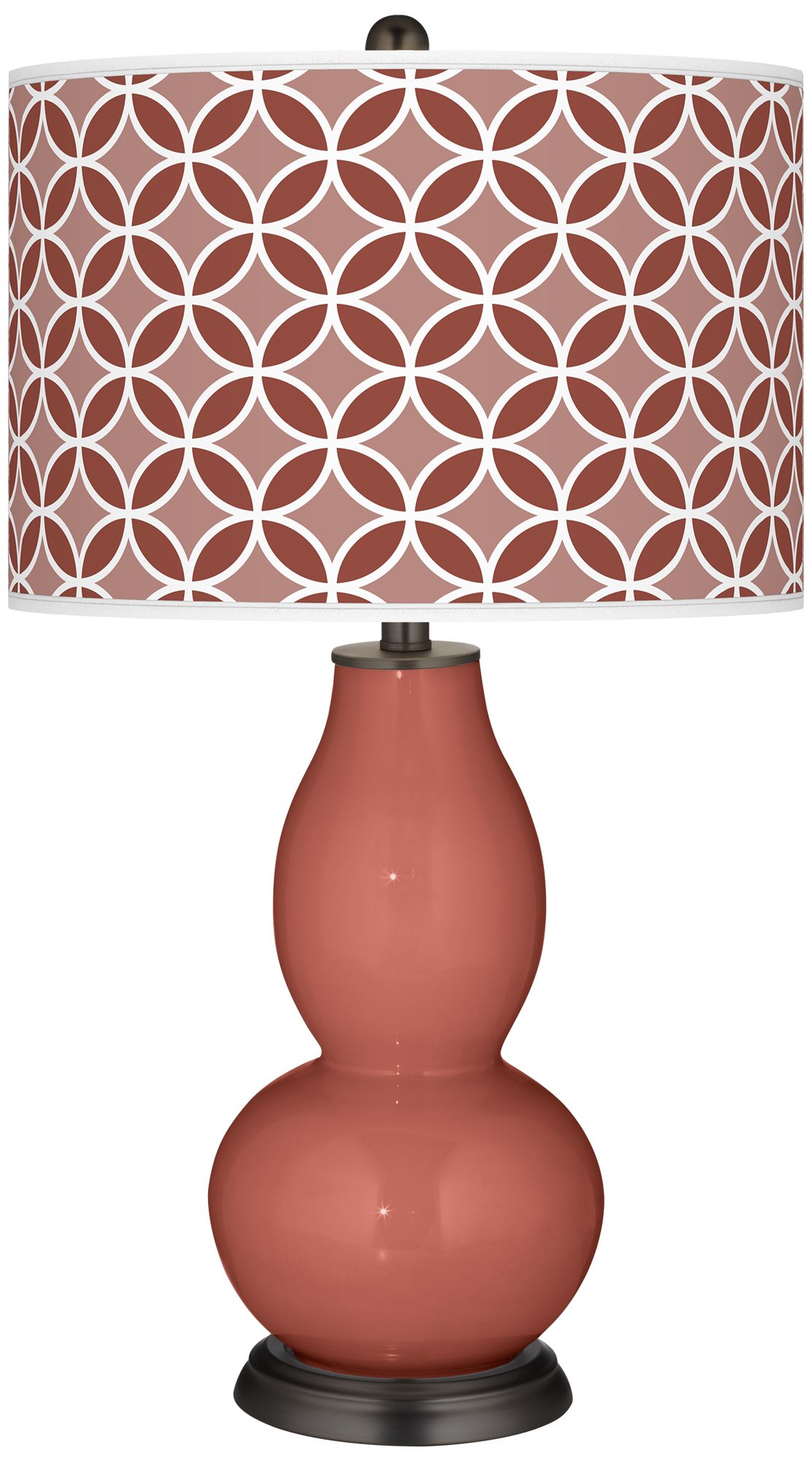 Brick Paver Circle Rings Double Gourd Table Lamp