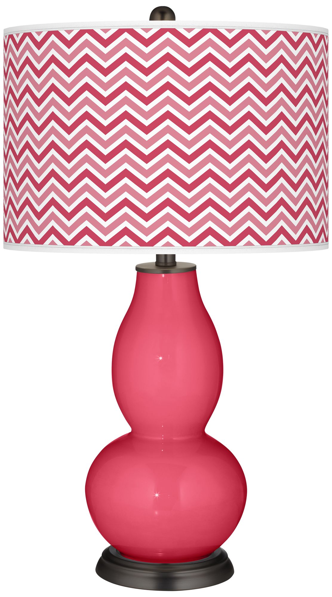 Eros Pink Narrow Zig Zag Double Gourd Table Lamp