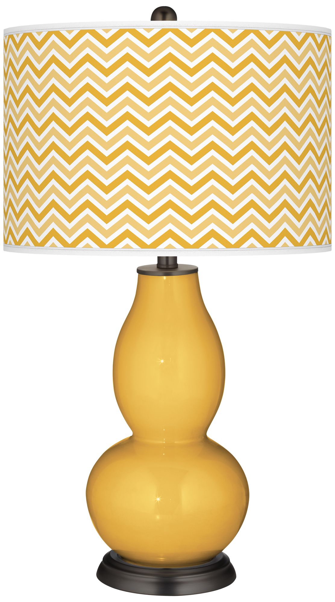 Goldenrod Narrow Zig Zag Double Gourd Table Lamp