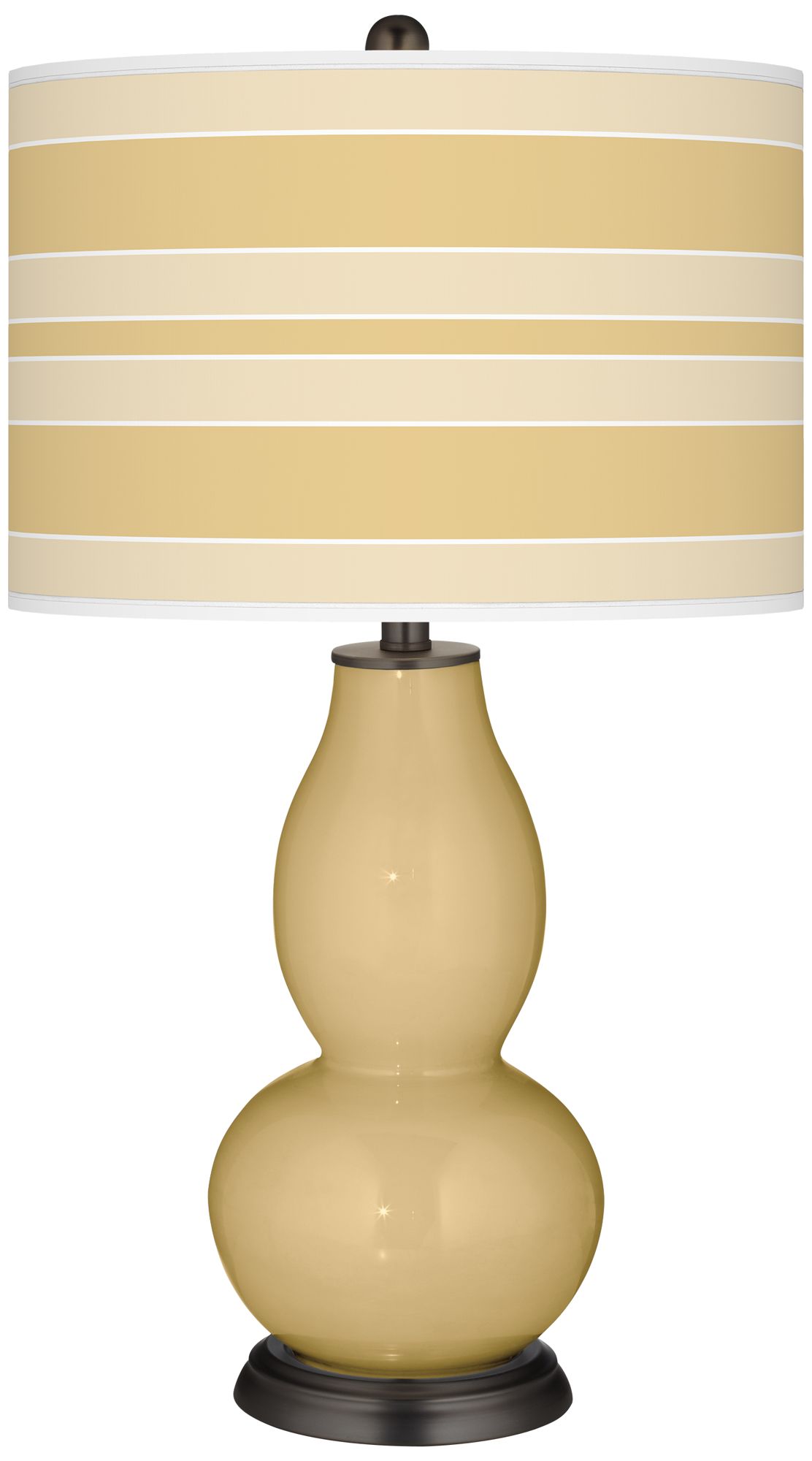 Humble Gold Bold Stripe Double Gourd Table Lamp
