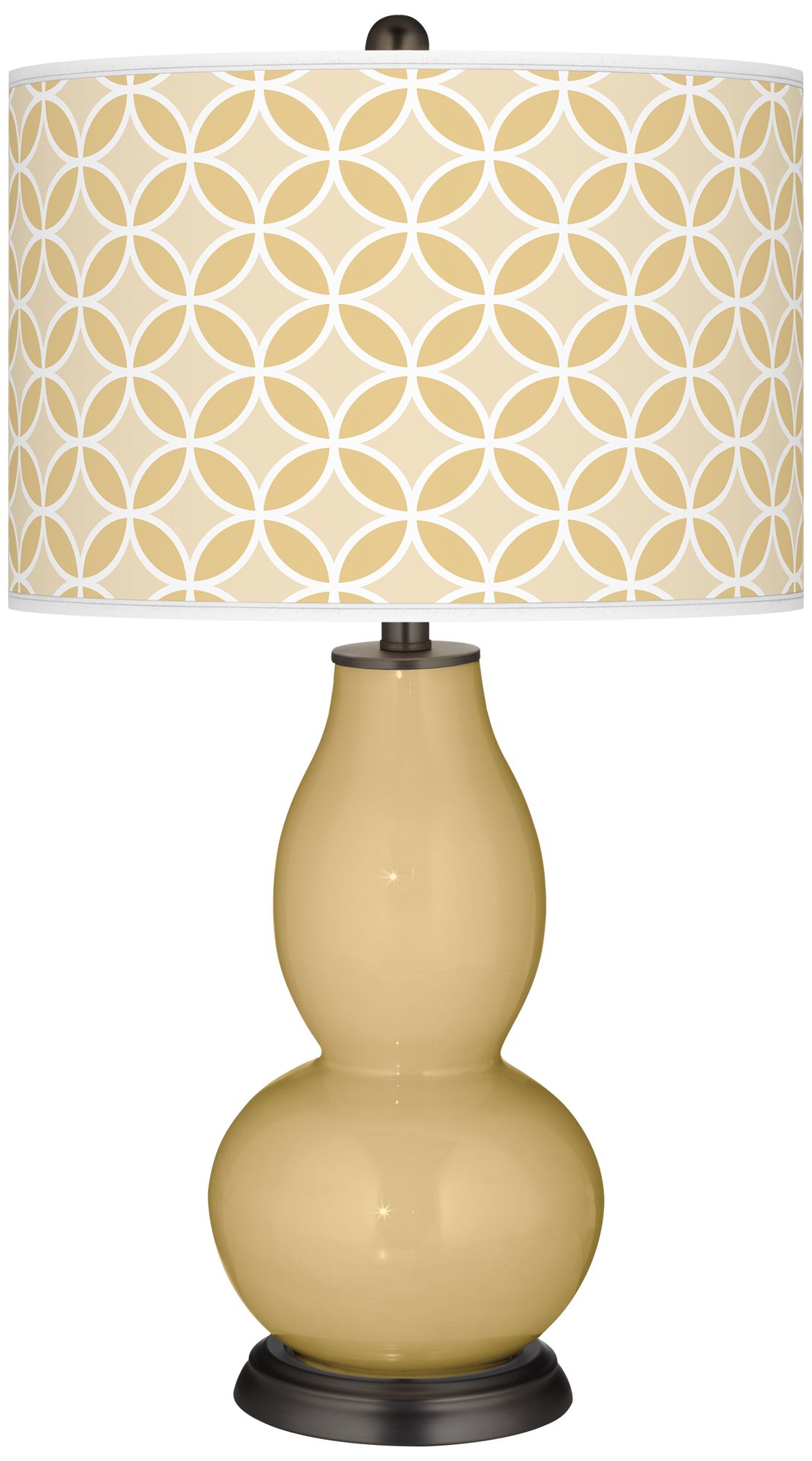 Humble Gold Circle Rings Double Gourd Table Lamp
