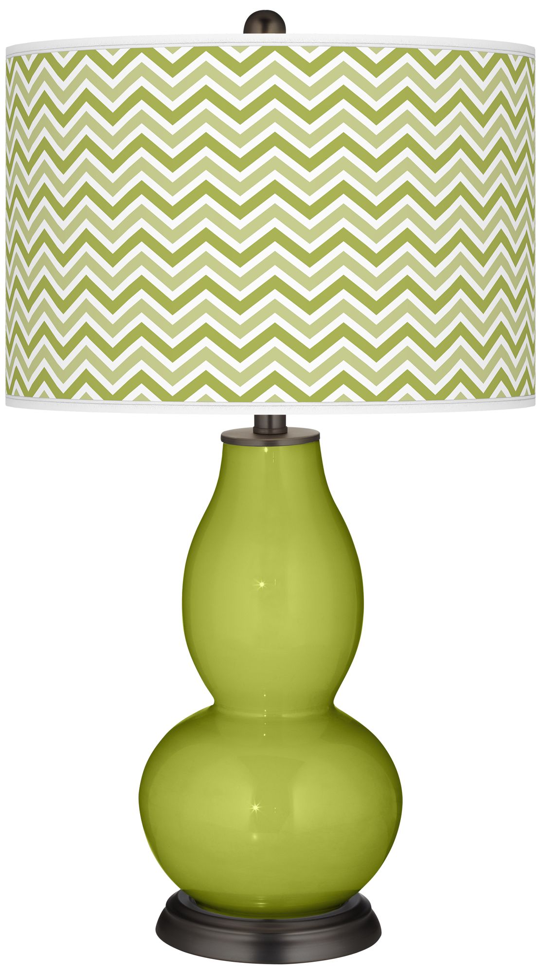 Parakeet Narrow Zig Zag Double Gourd Table Lamp
