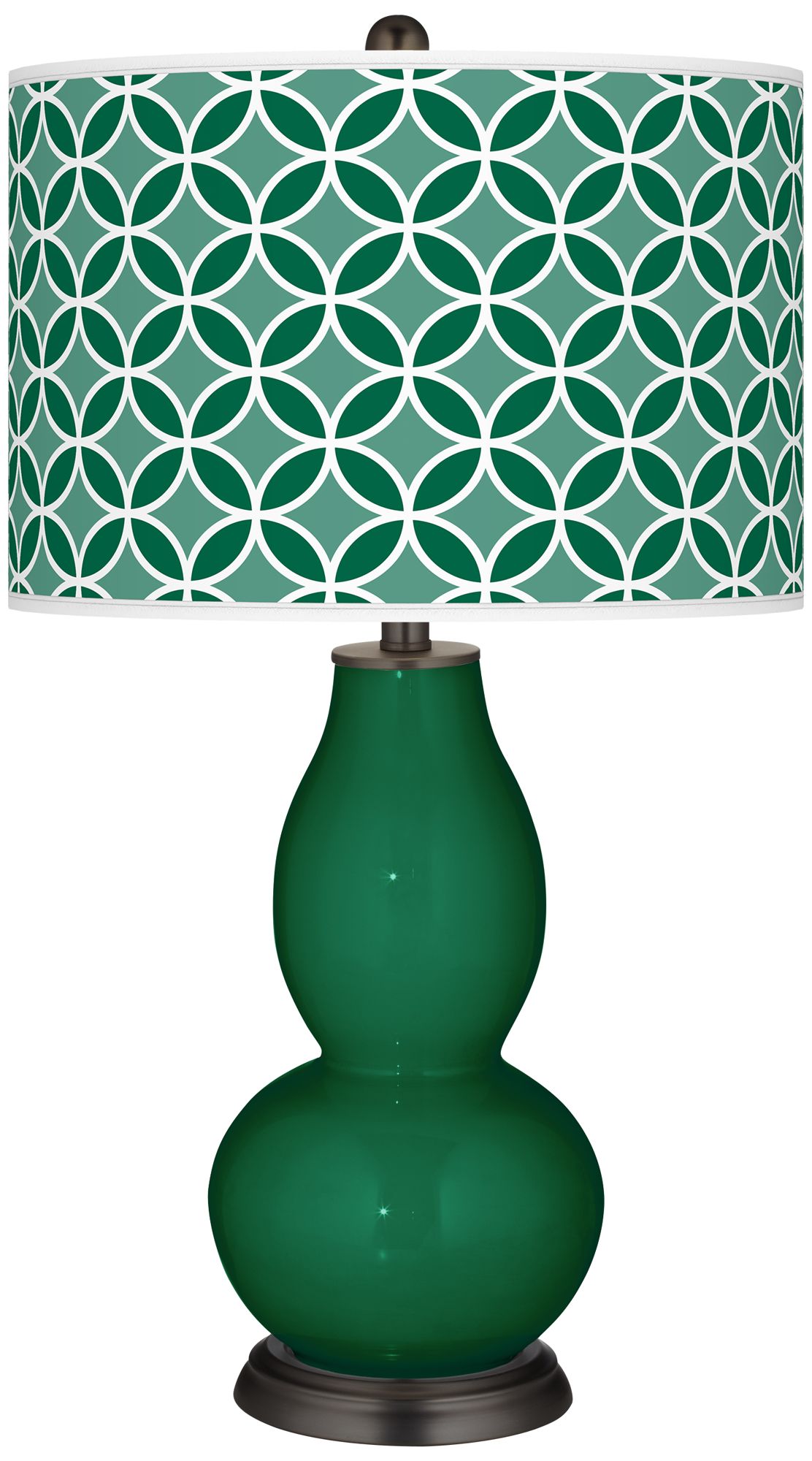 Greens Circle Rings Double Gourd Table Lamp