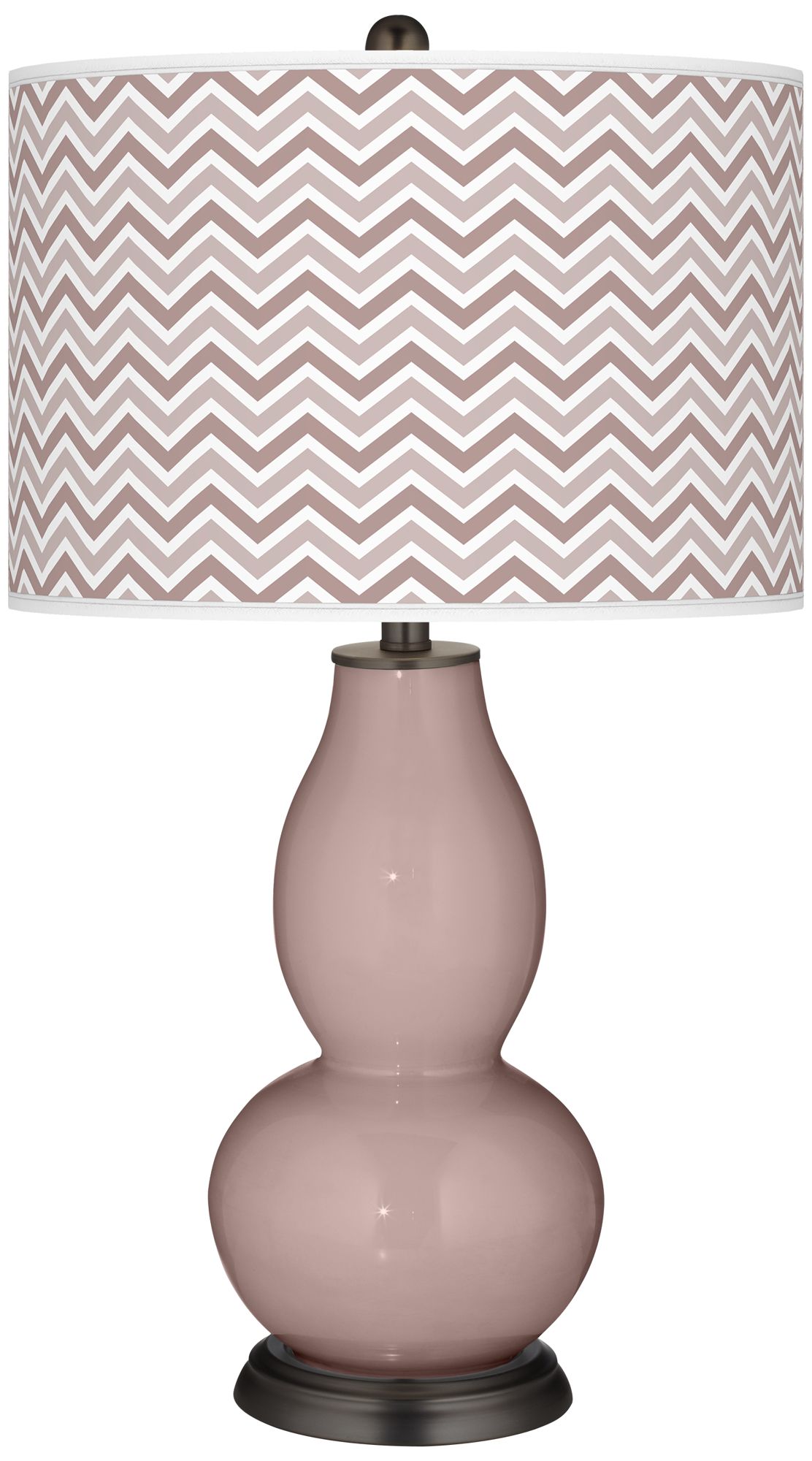 Dressy Rose Narrow Zig Zag Double Gourd Table Lamp