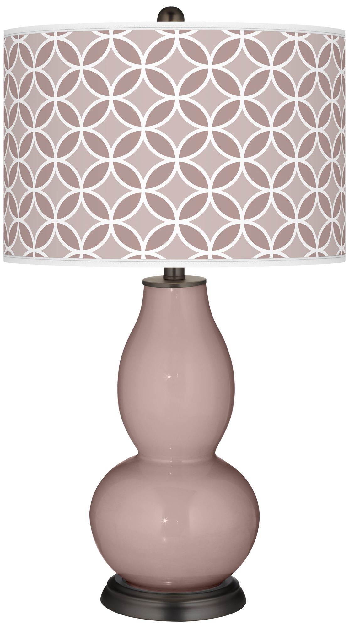 Dressy Rose Circle Rings Double Gourd Table Lamp