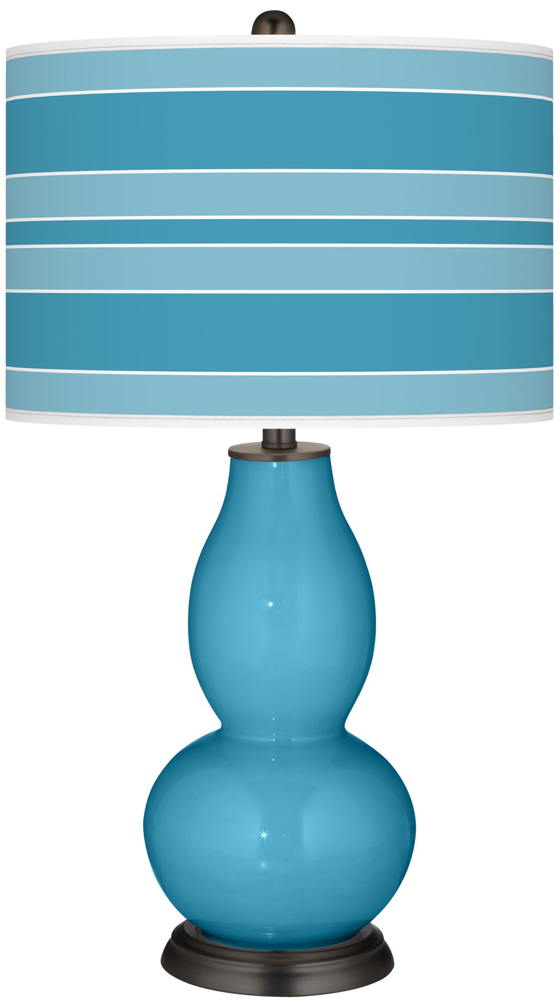 Jamaica Bay Bold Stripe Double Gourd Table Lamp