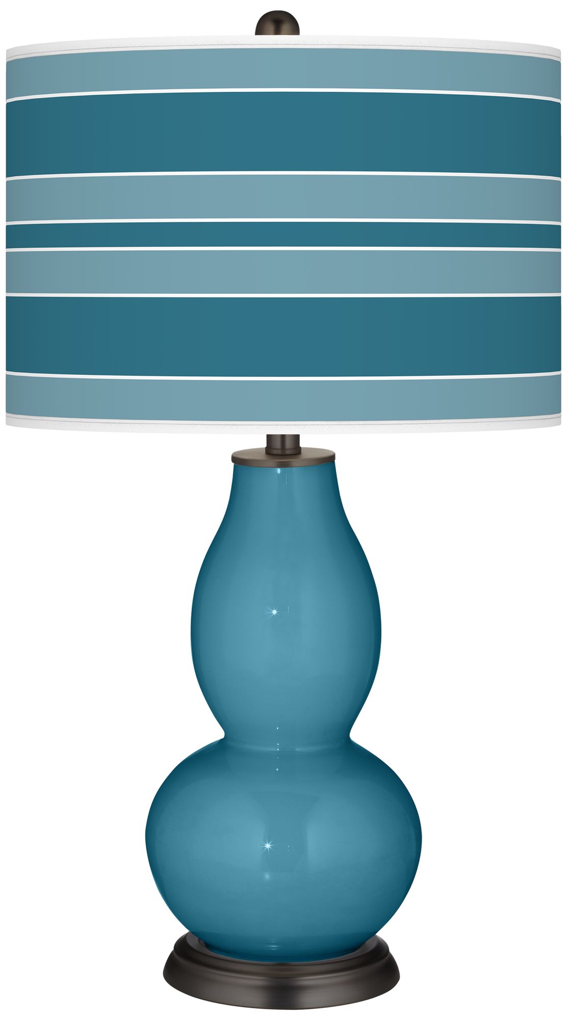 Great Falls Bold Stripe Double Gourd Table Lamp